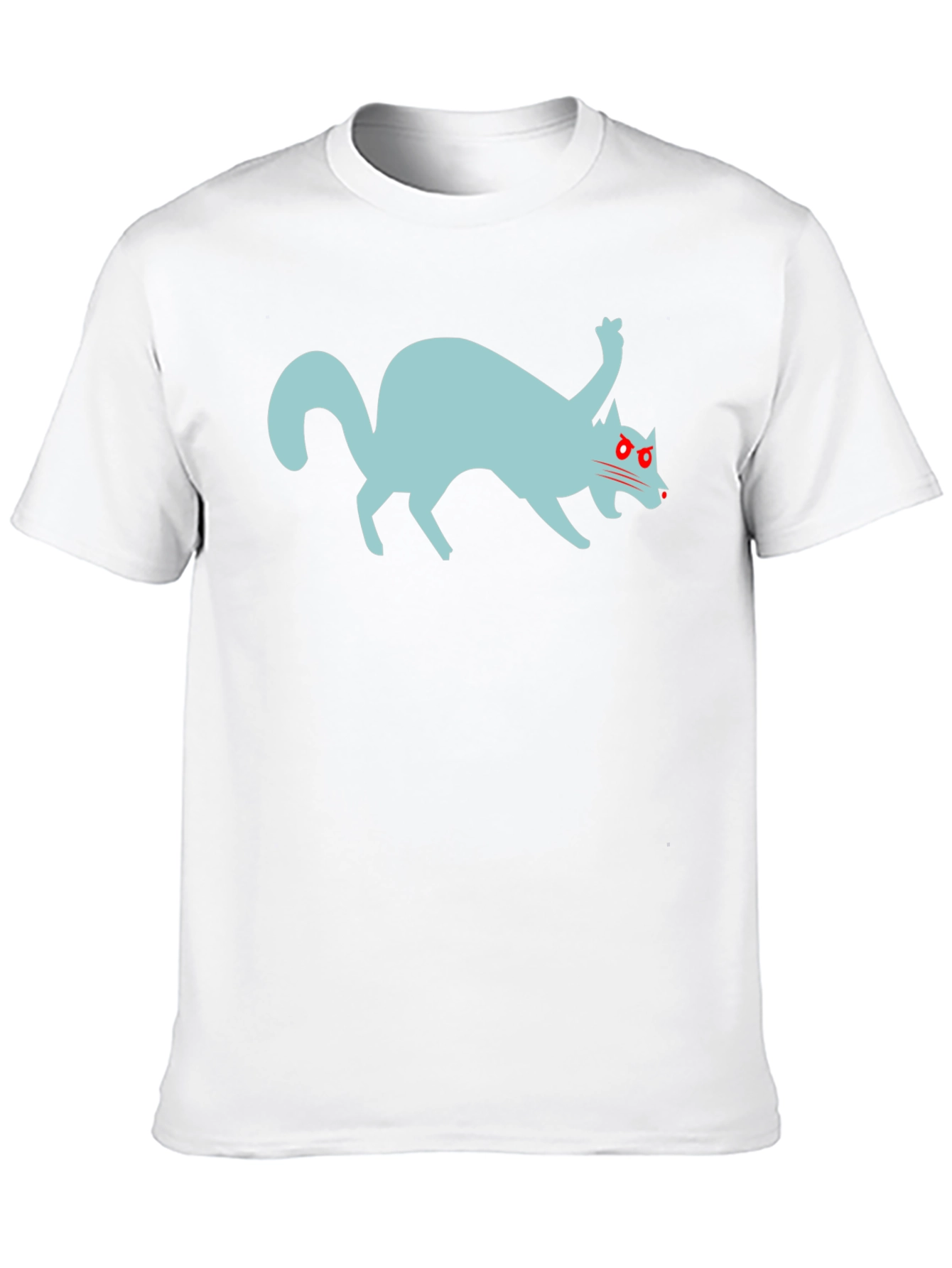 Crazy Cat Graphic Tee - Black T-Shirt