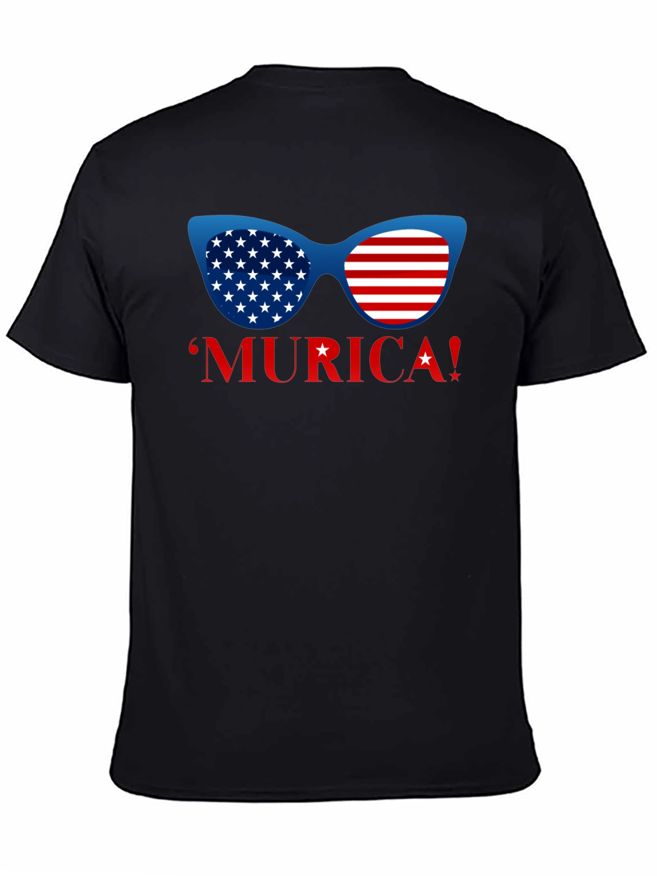 USA Flag Sunglasses Graphic T-Shirt