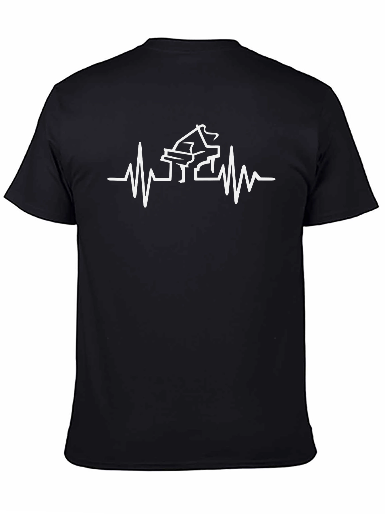 Piano Heartbeat T-Shirt - Music Lover Tee