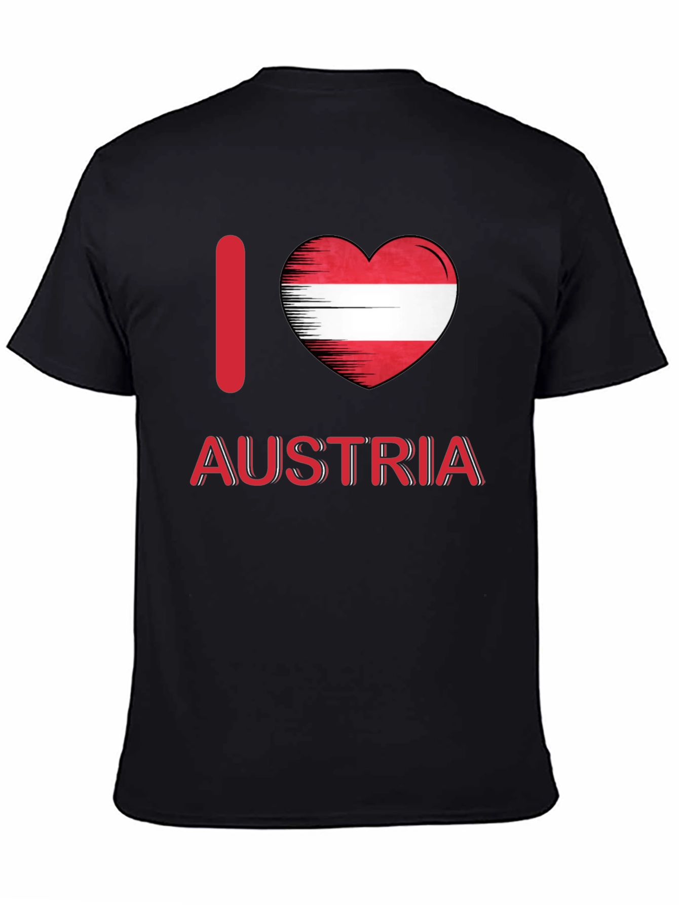 I Love Austria T-Shirt - Black Tee