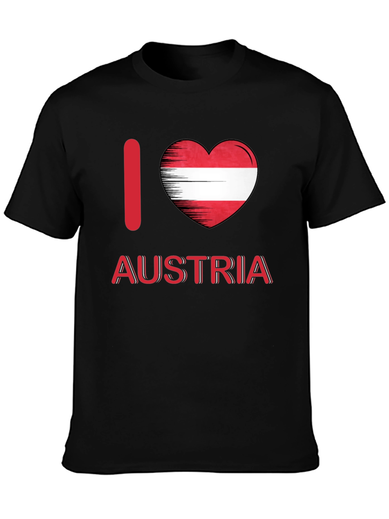 I Love Austria T-Shirt - Black Tee