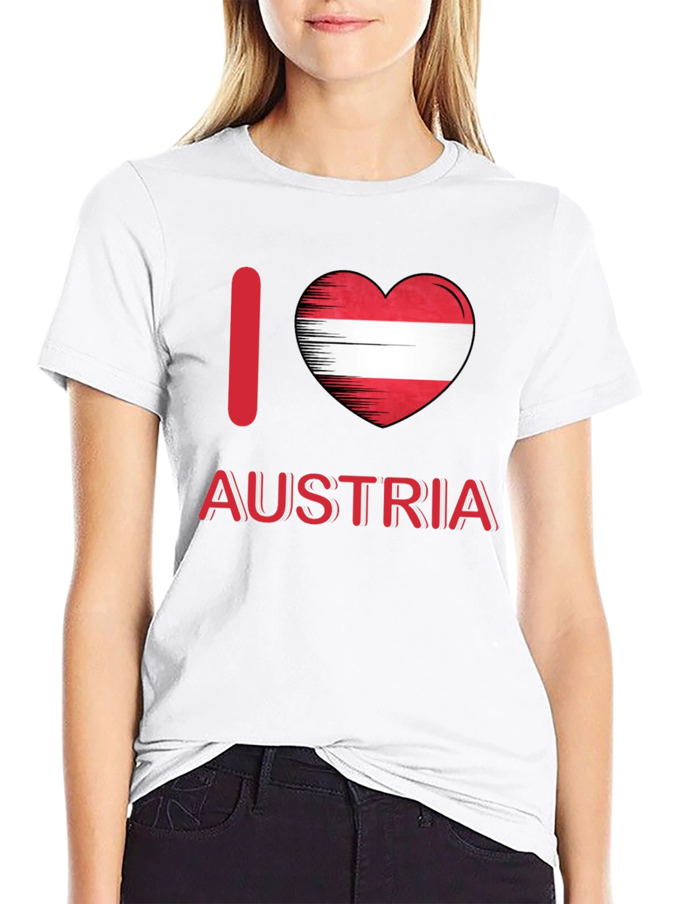 I Love Austria T-Shirt - Black Tee