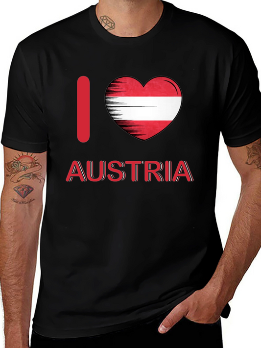 I Love Austria T-Shirt - Black Tee