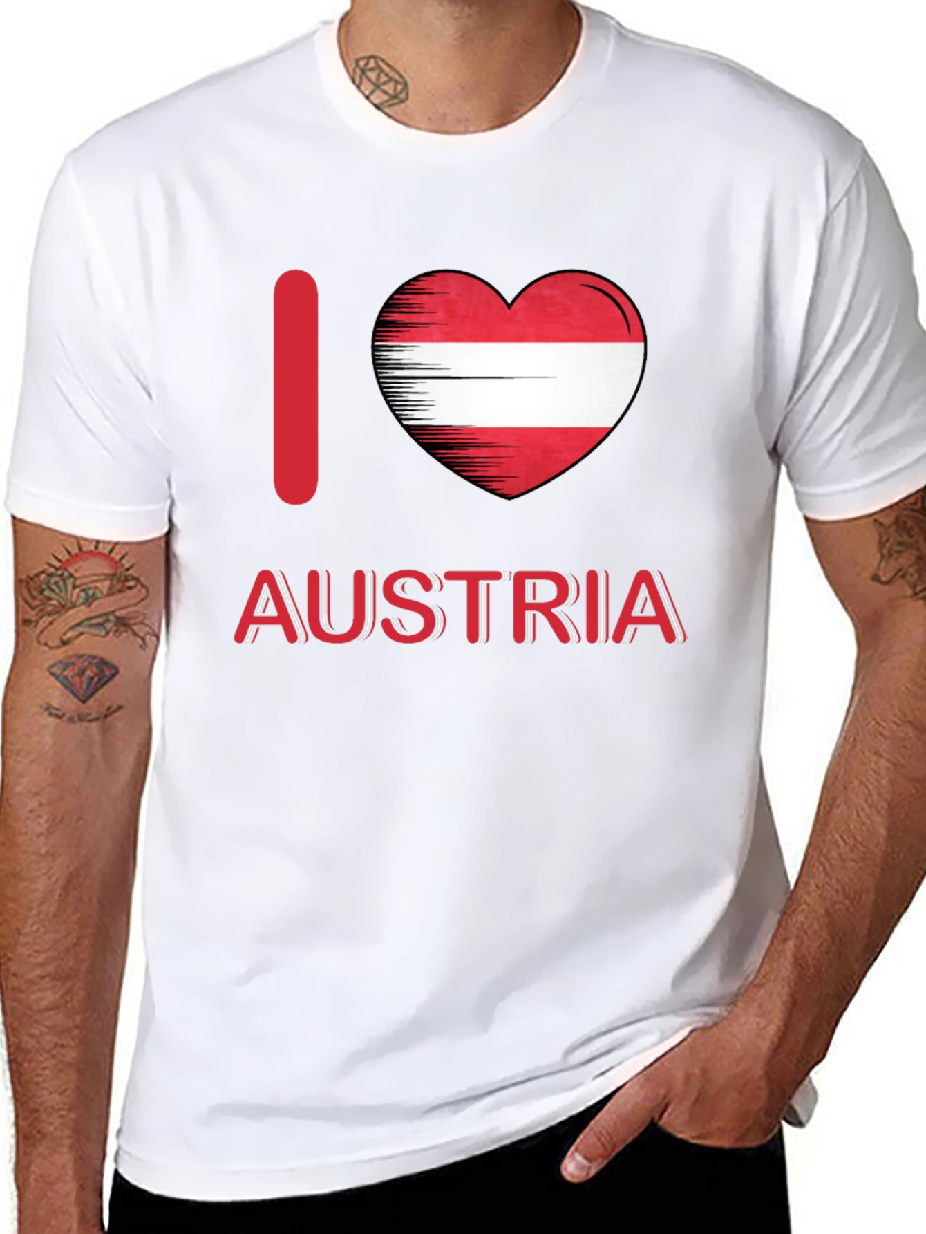 I Love Austria T-Shirt - Black Tee