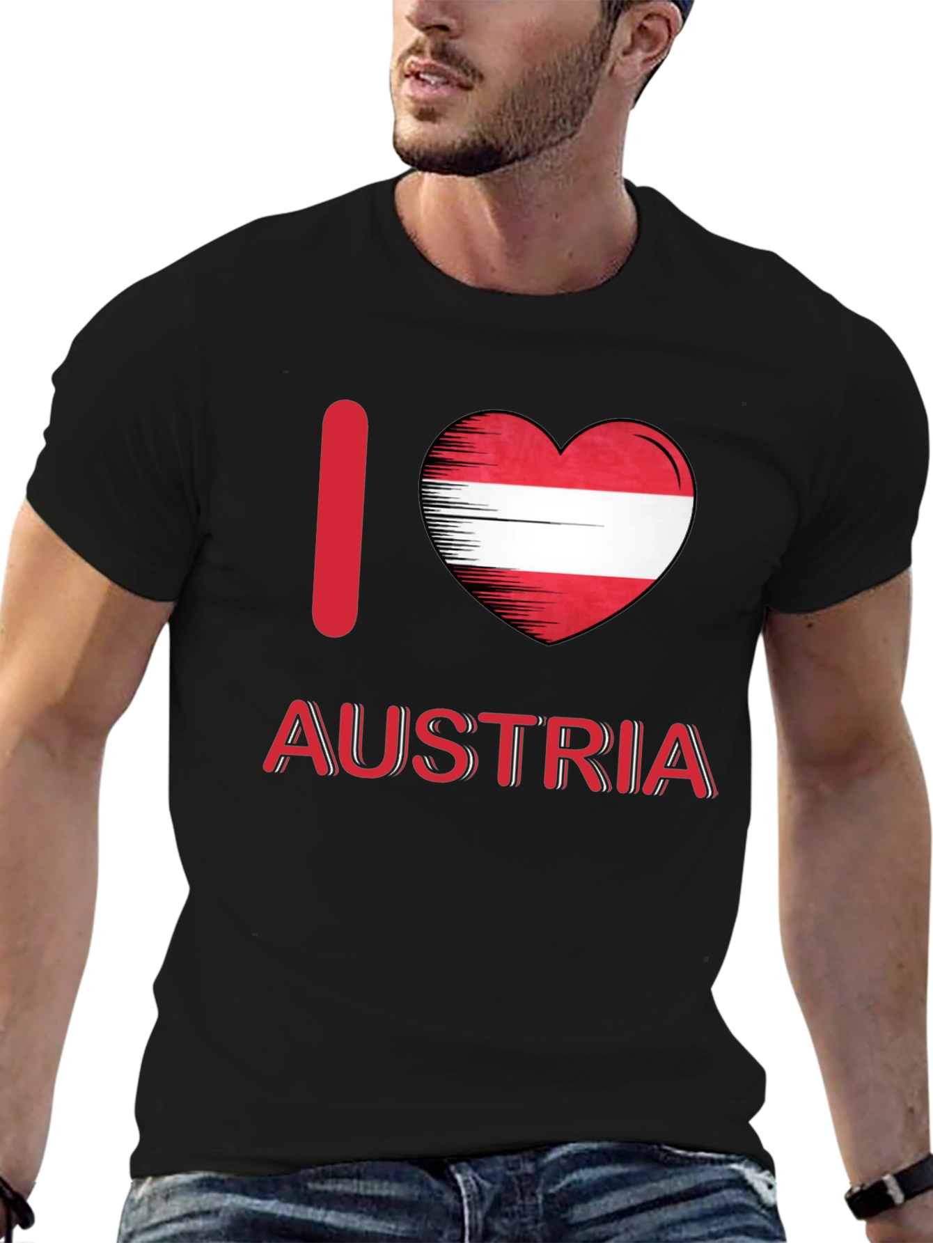 I Love Austria T-Shirt - Black Tee