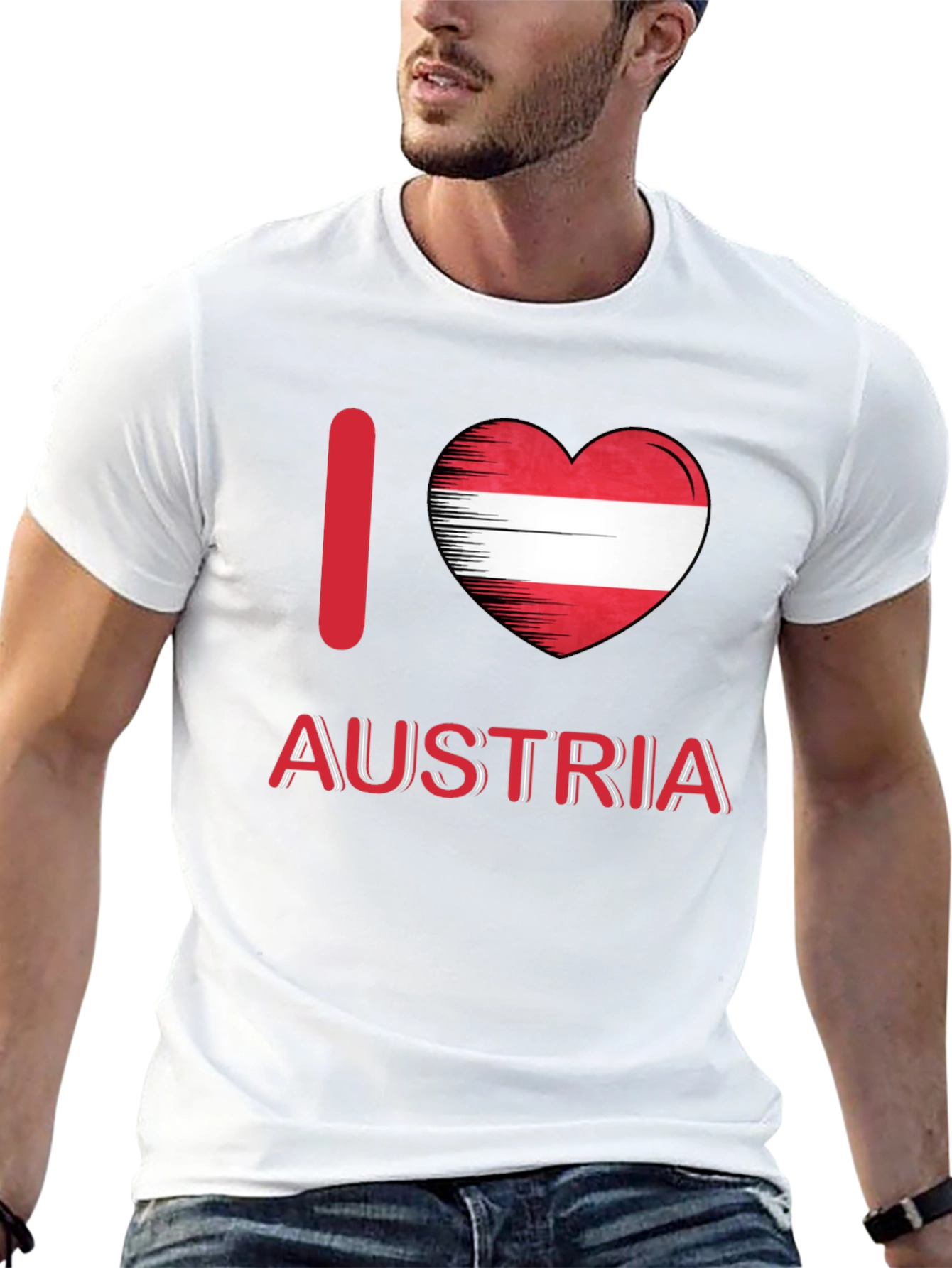 I Love Austria T-Shirt - Black Tee