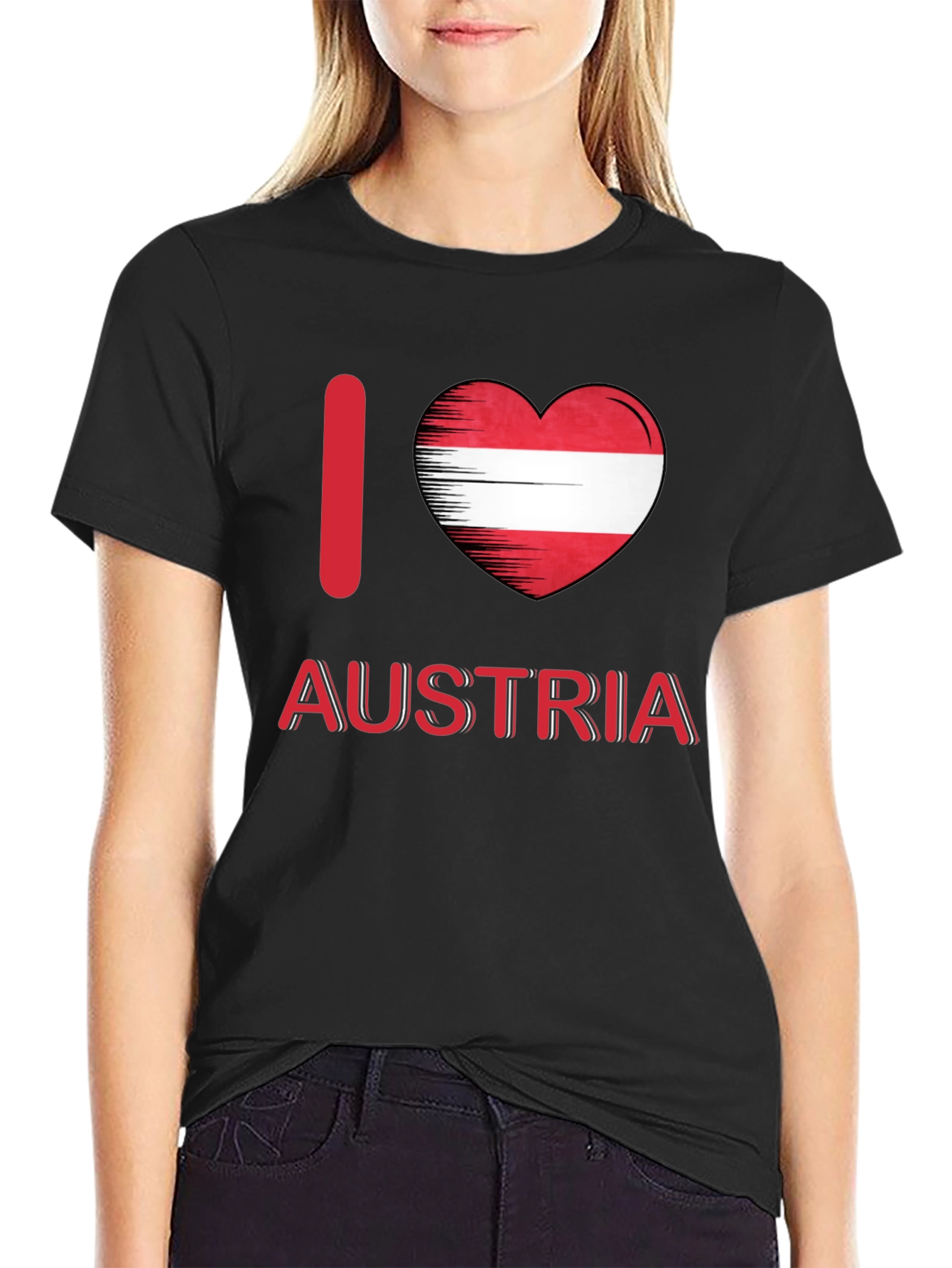 I Love Austria T-Shirt - Black Tee