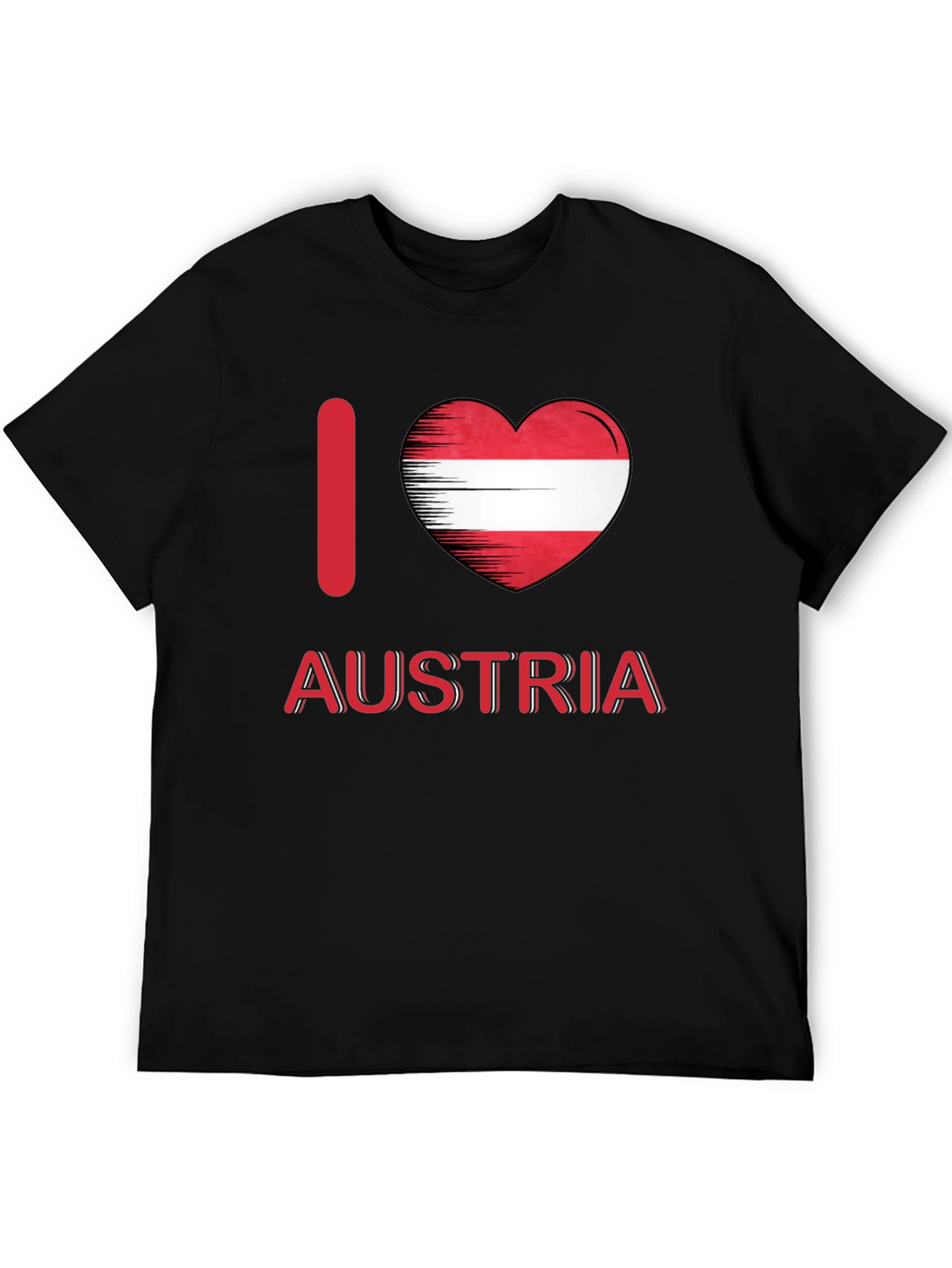 I Love Austria T-Shirt - Black Tee