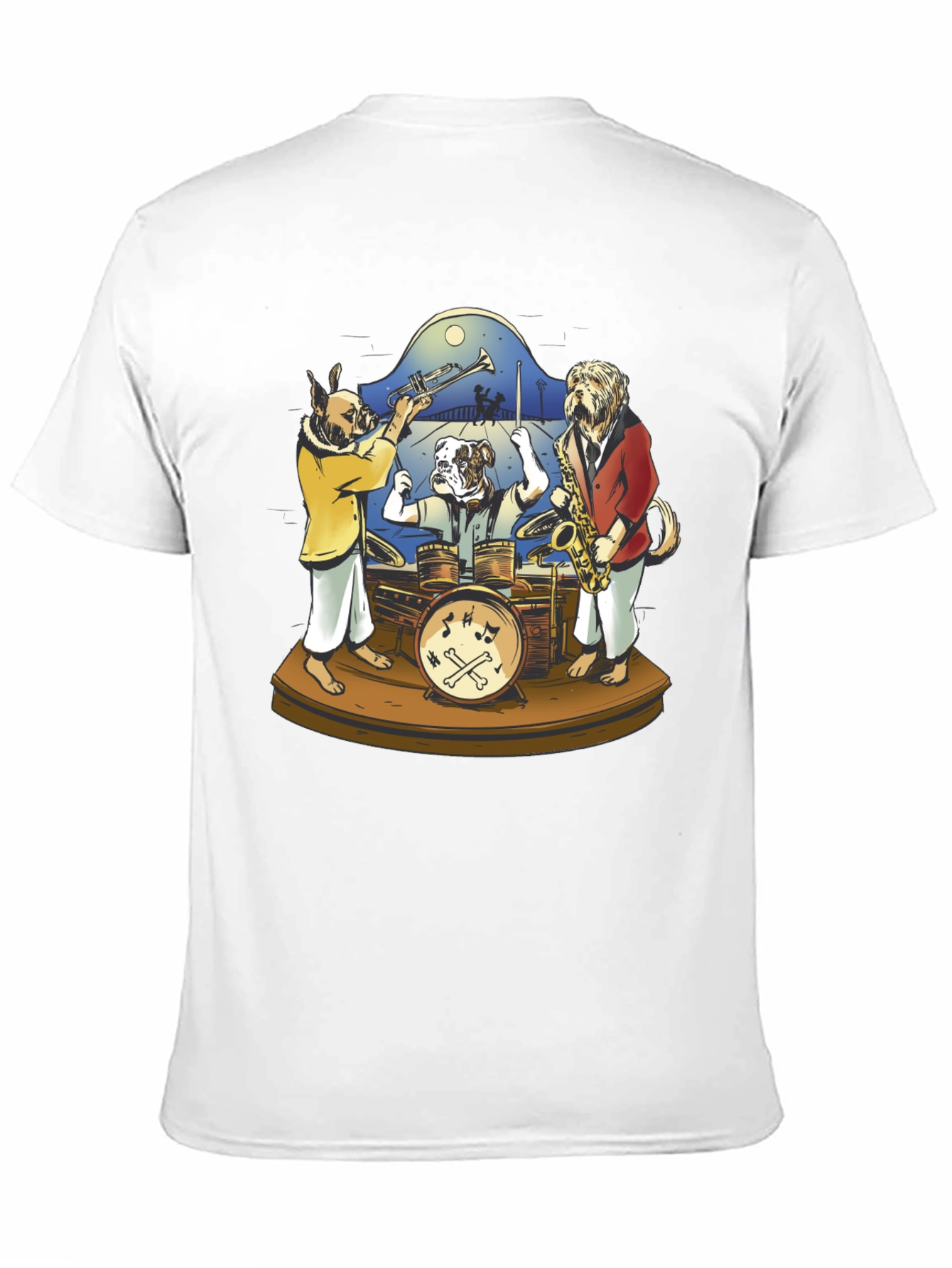 Dog Jazz Band Graphic Tee - Black