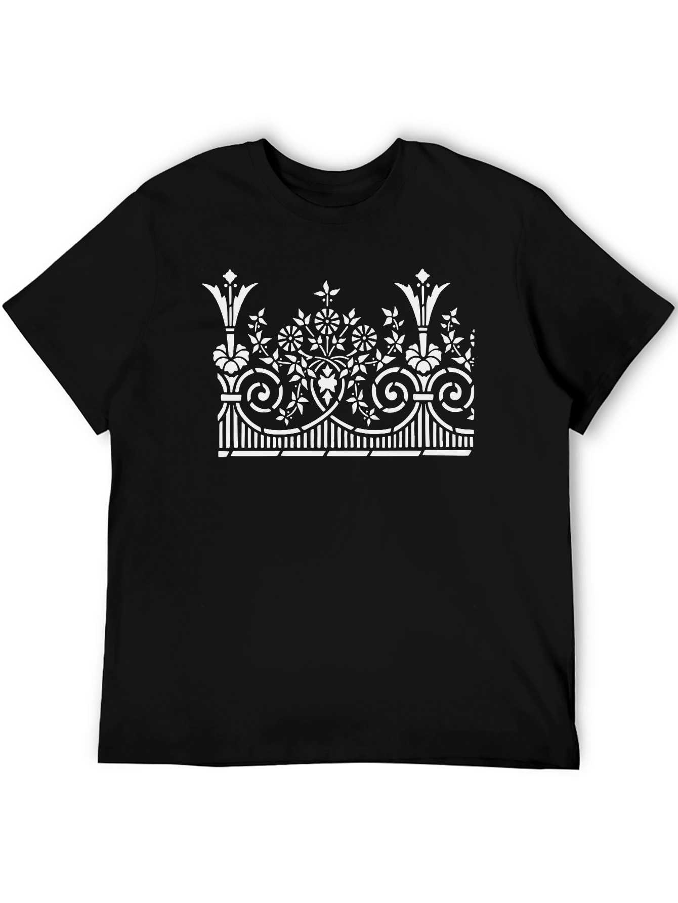 Elegant Floral Border Graphic Tee