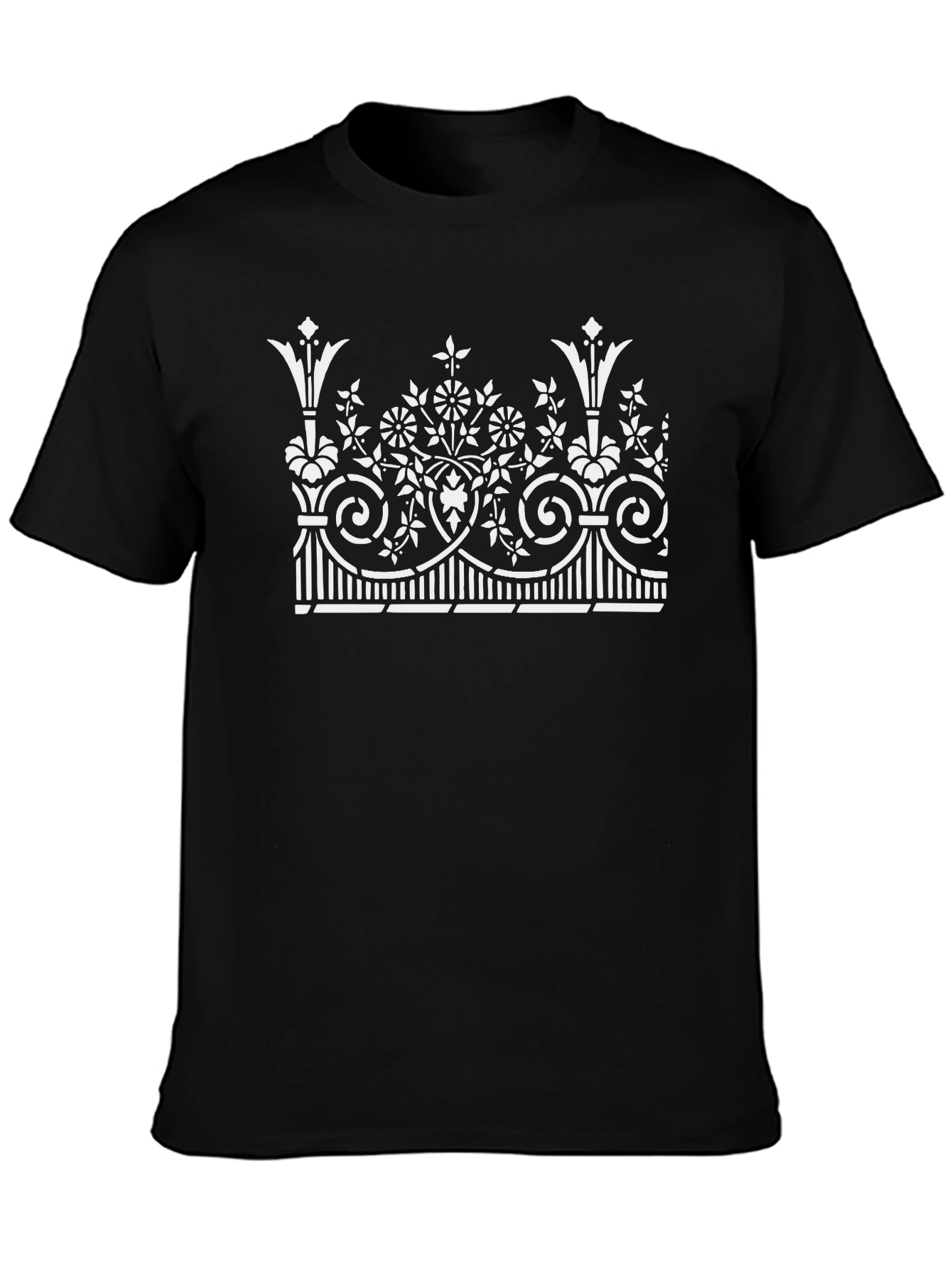 Elegant Floral Border Graphic Tee