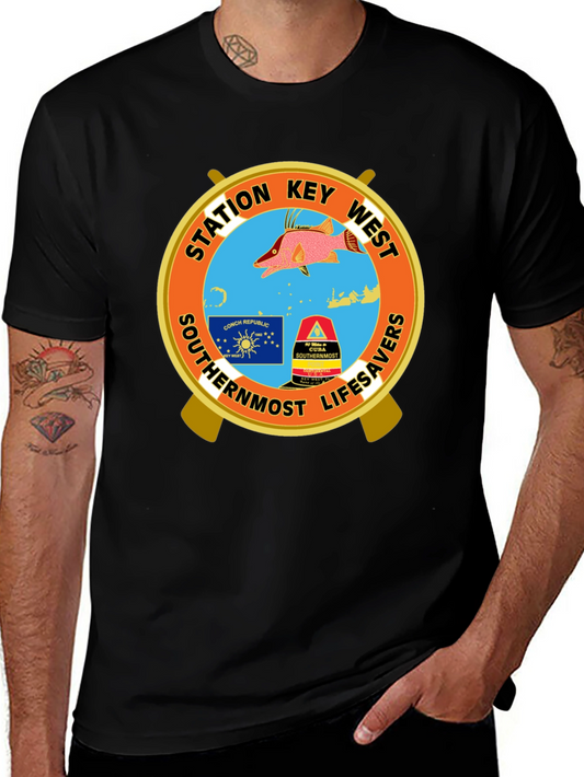 Key West Station Lifesavers Black T-Shirt