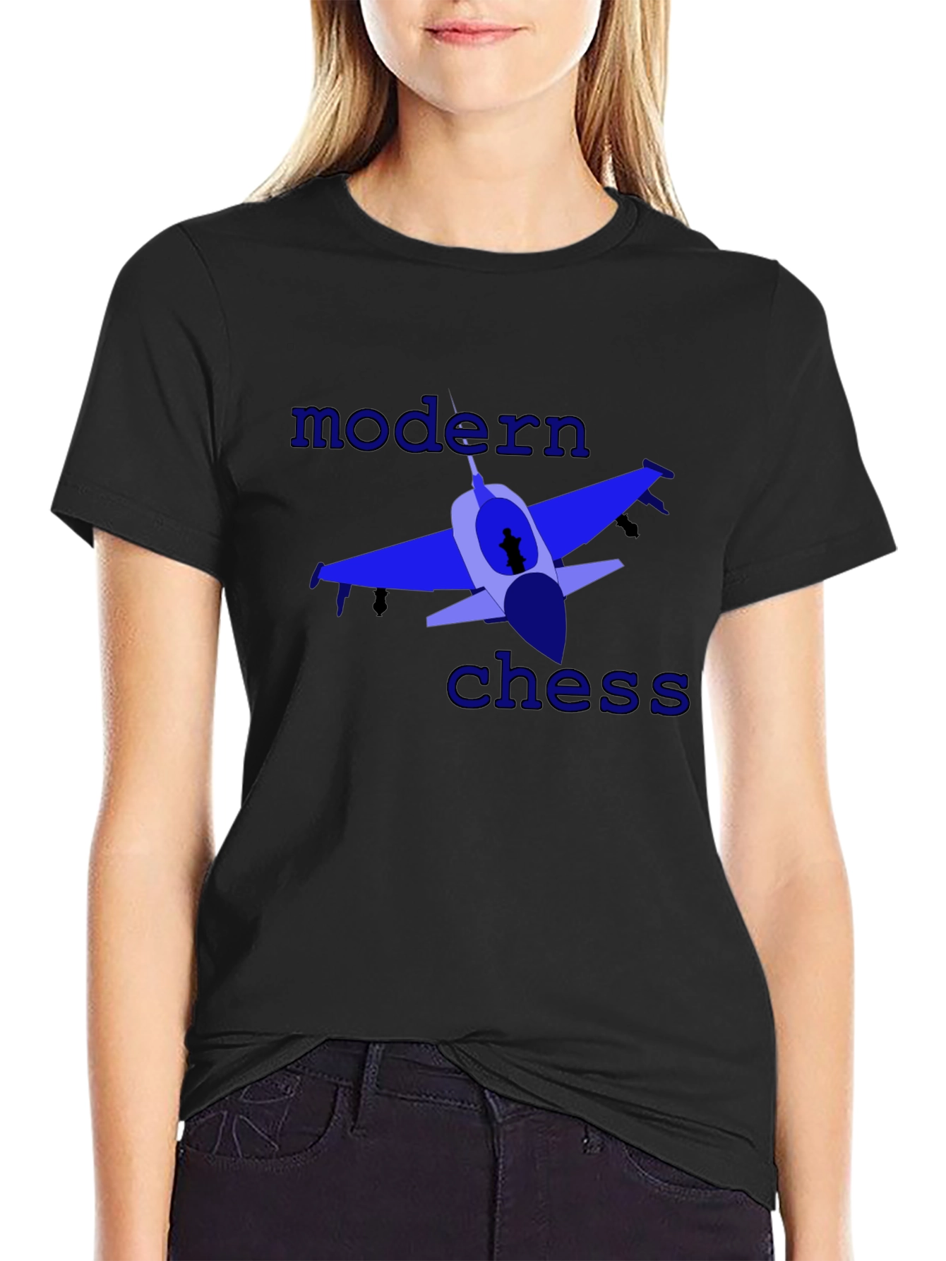 Modern Chess Graphic Tee - Black