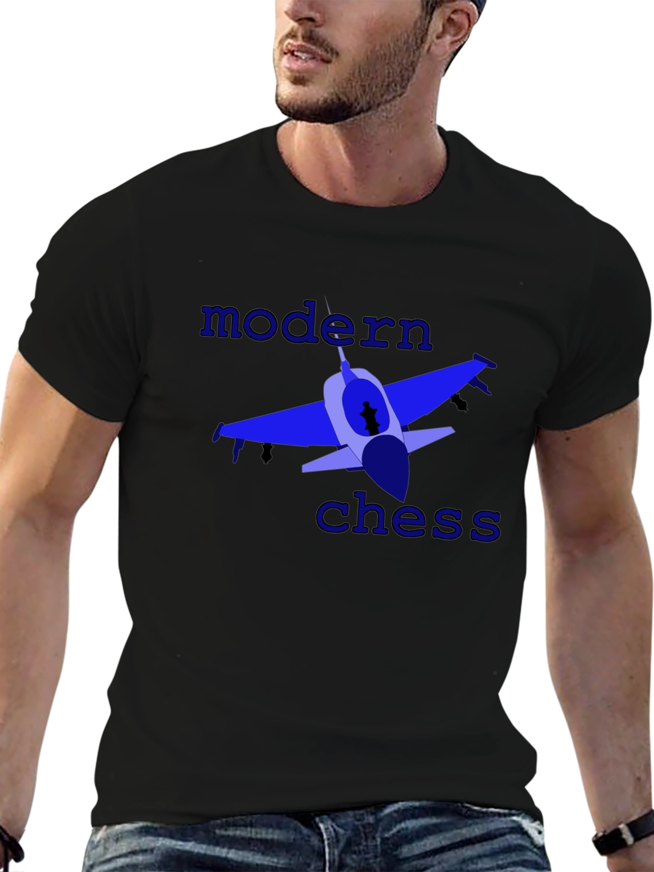 Modern Chess Graphic Tee - Black