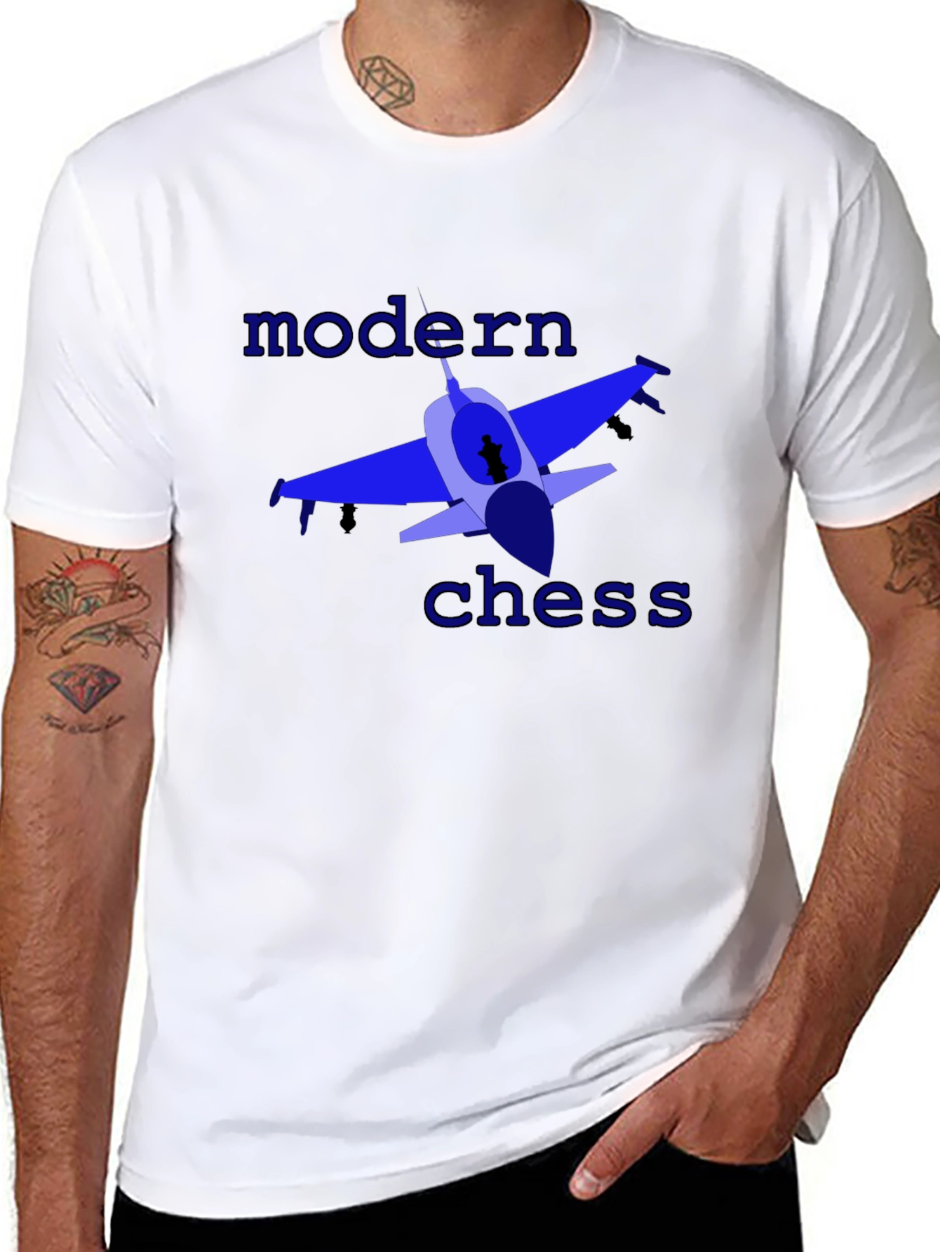 Modern Chess Graphic Tee - Black