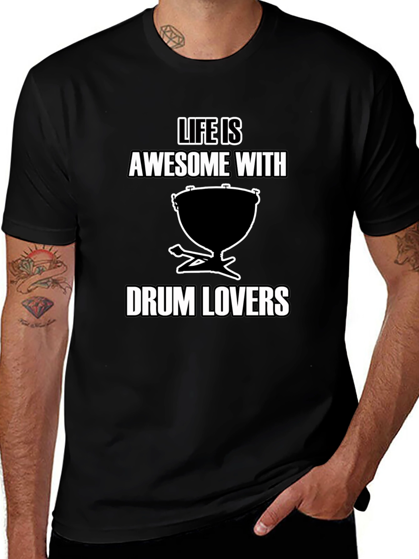 Life is Awesome with Drum Lovers T-Shirt