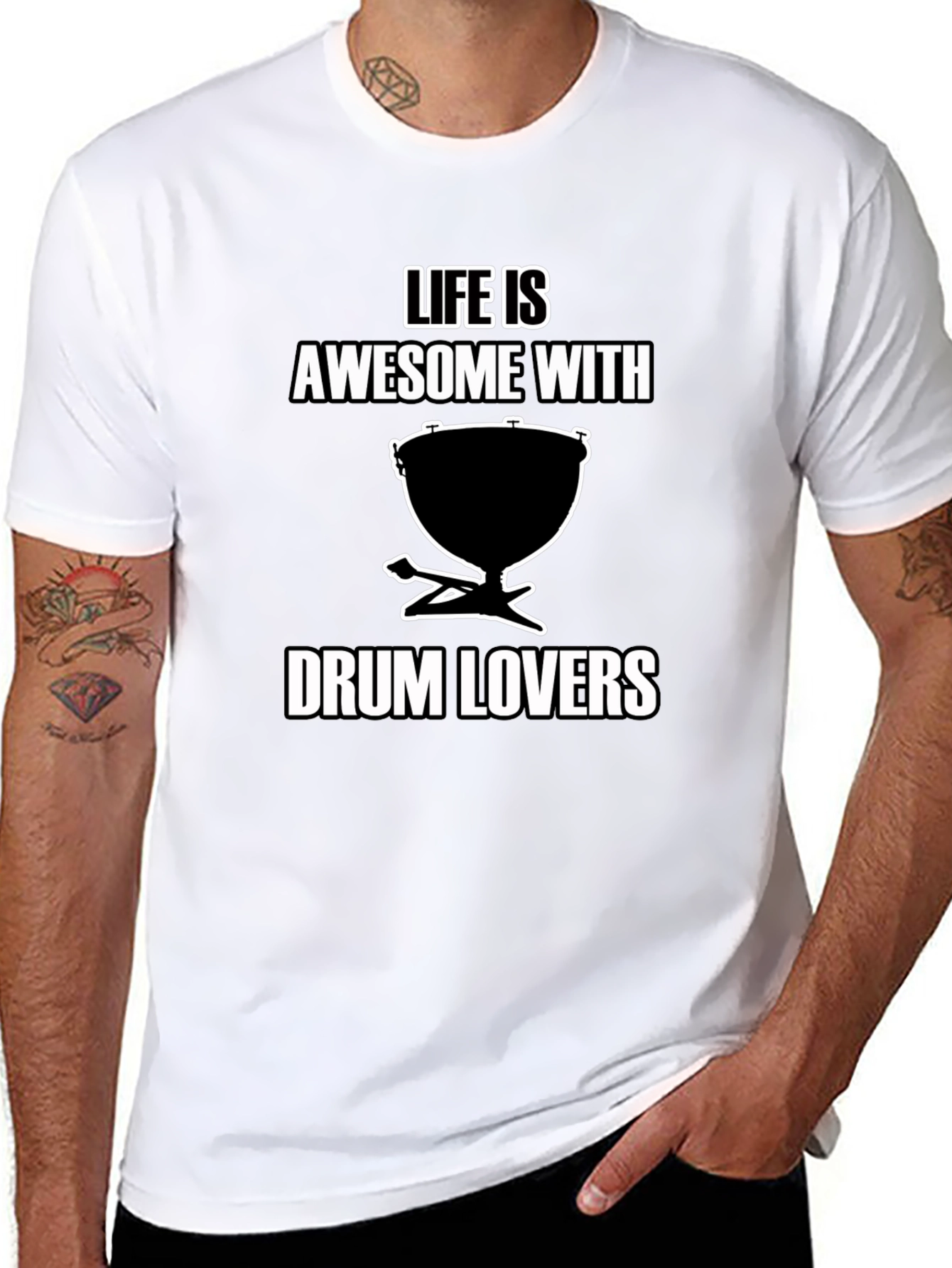 Life is Awesome with Drum Lovers T-Shirt