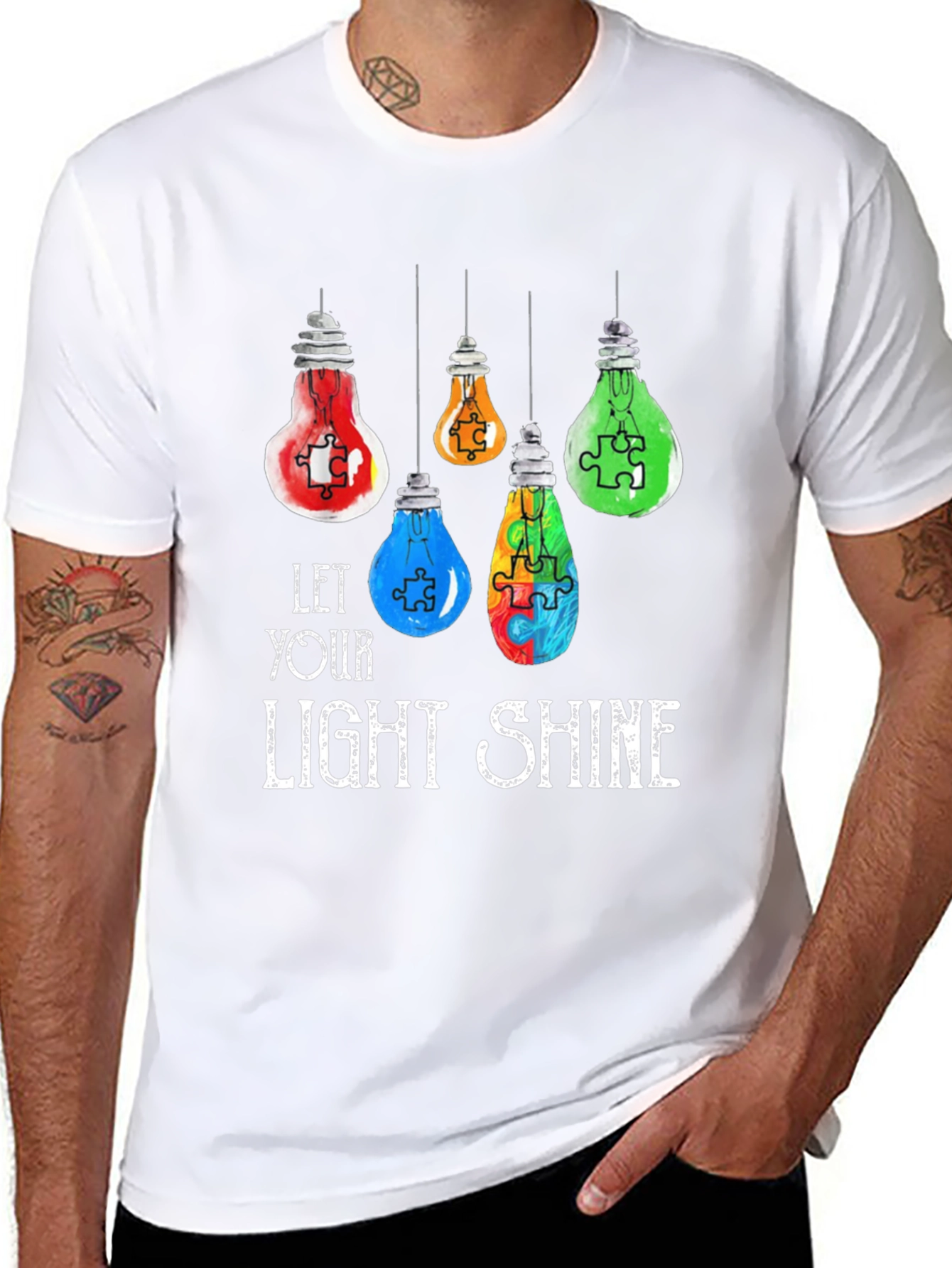 Autism Awareness Light Bulb T-Shirt