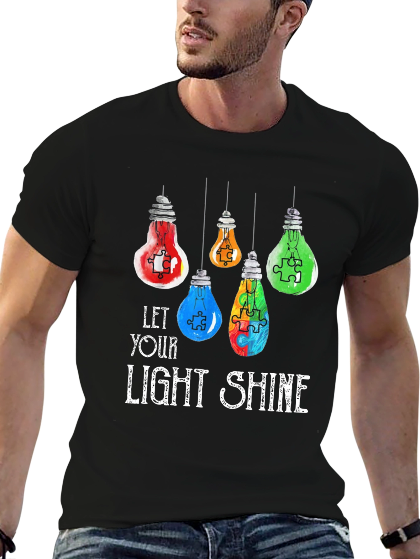 Autism Awareness Light Bulb T-Shirt