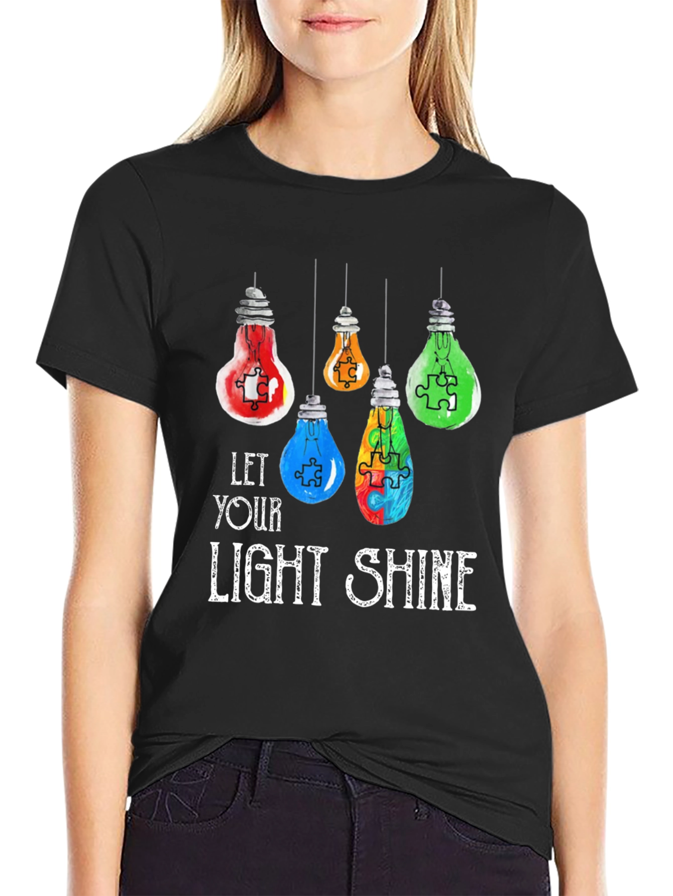 Autism Awareness Light Bulb T-Shirt