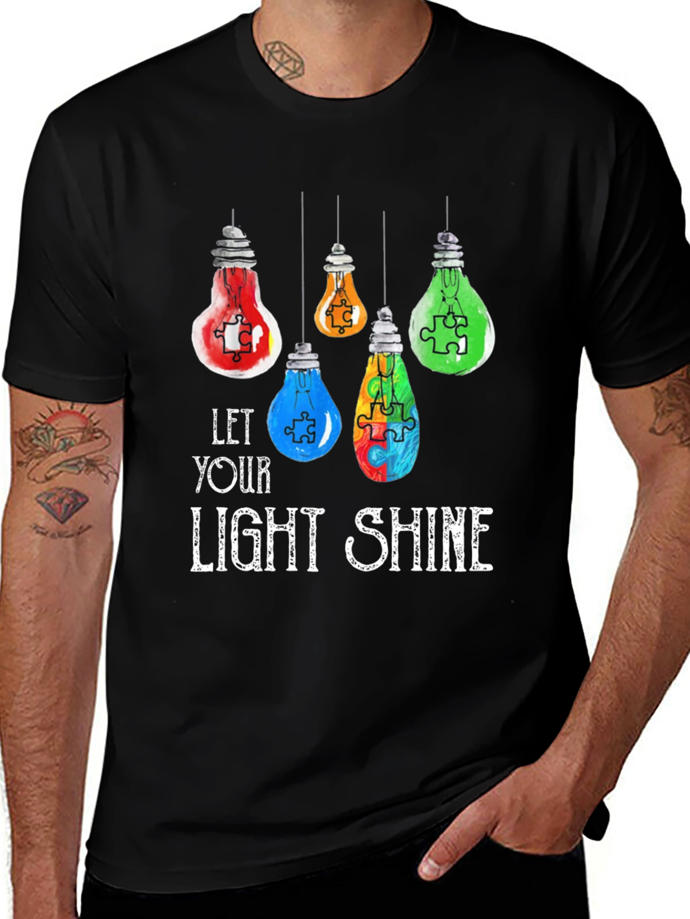 Autism Awareness Light Bulb T-Shirt