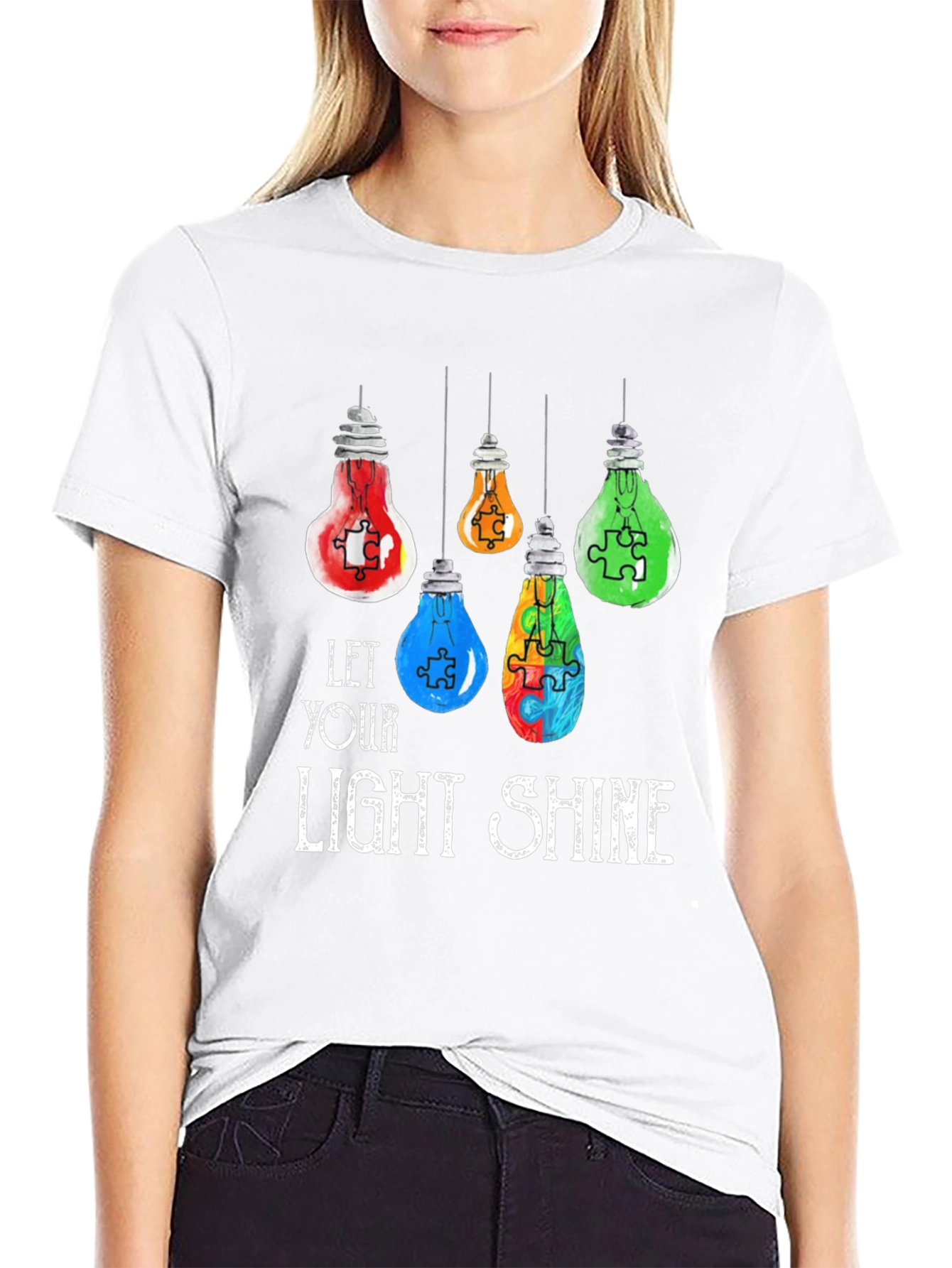 Autism Awareness Light Bulb T-Shirt