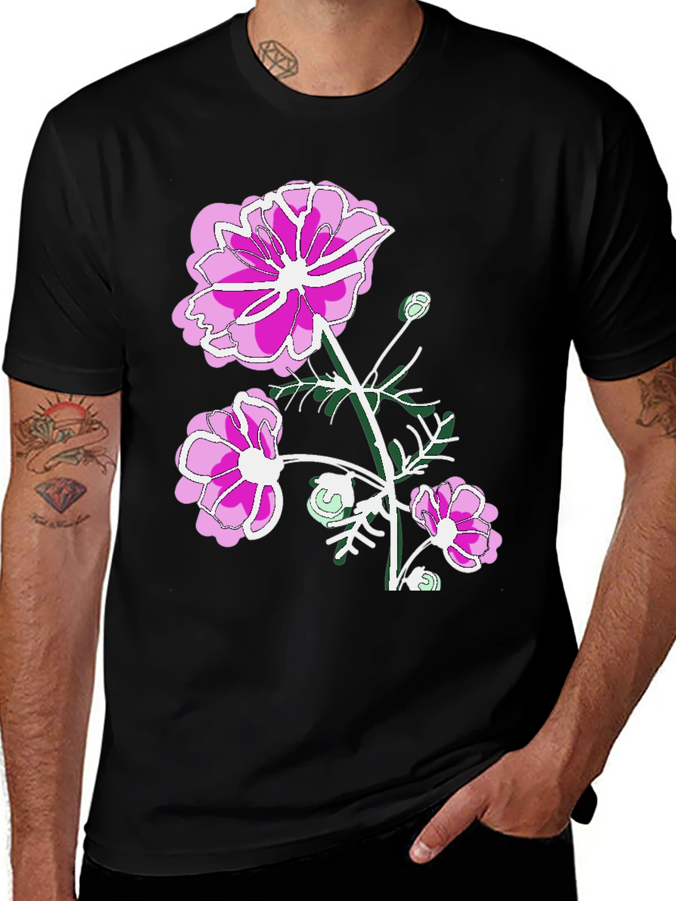 Floral Print T-Shirt: Stylish & Comfortable
