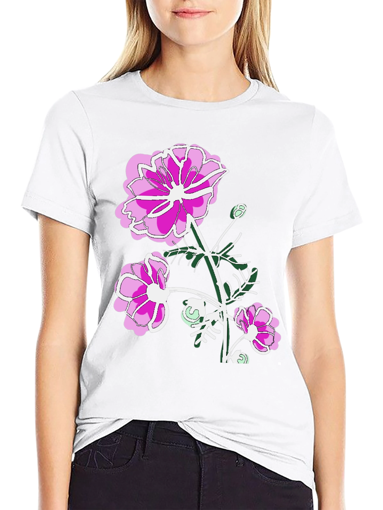 Floral Print T-Shirt: Stylish & Comfortable