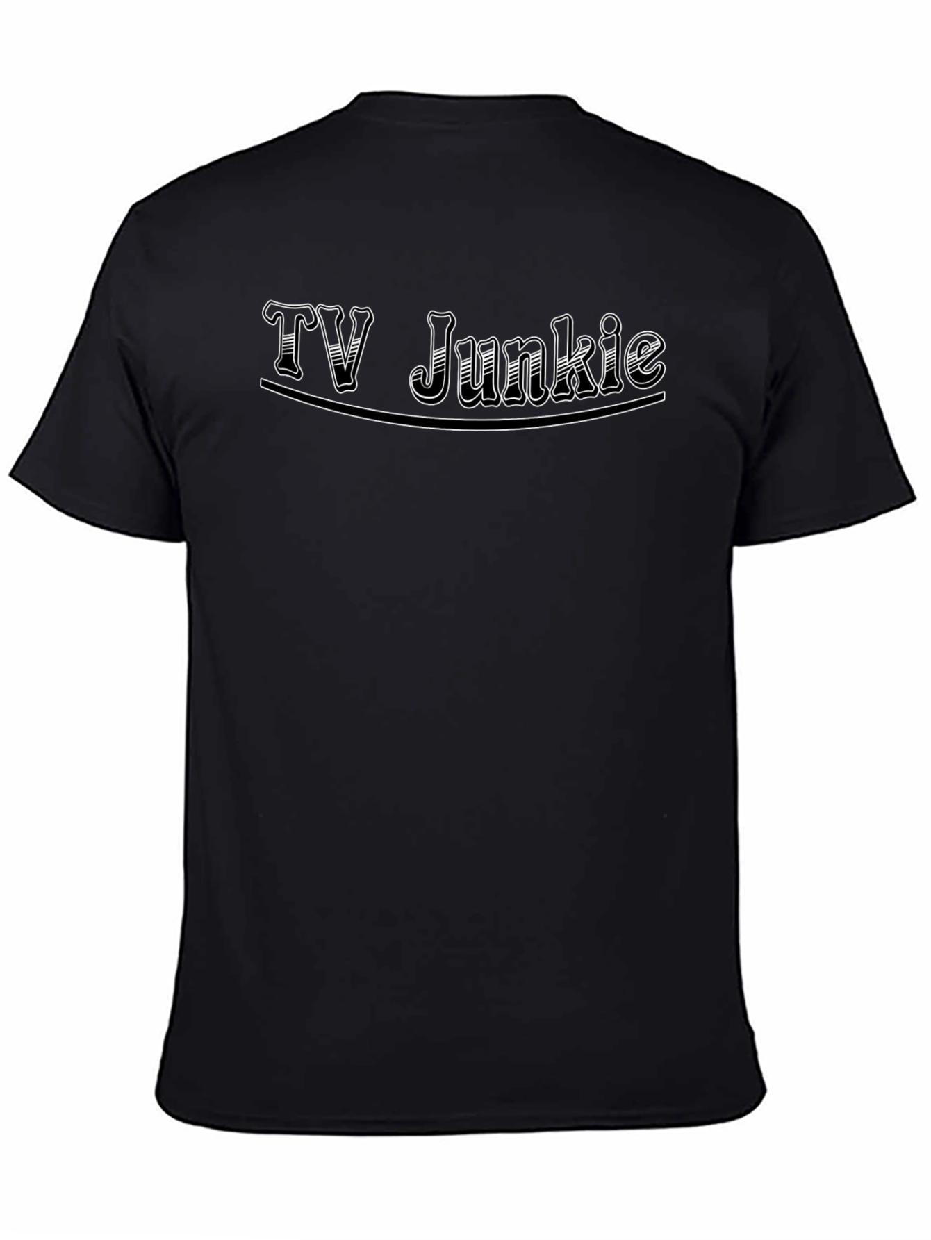 TV Junkie Black T-Shirt - Graphic Tee