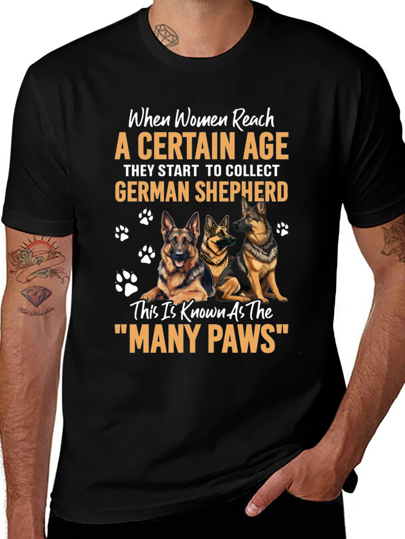 German Shepherd Lover T-Shirt - Many Paws