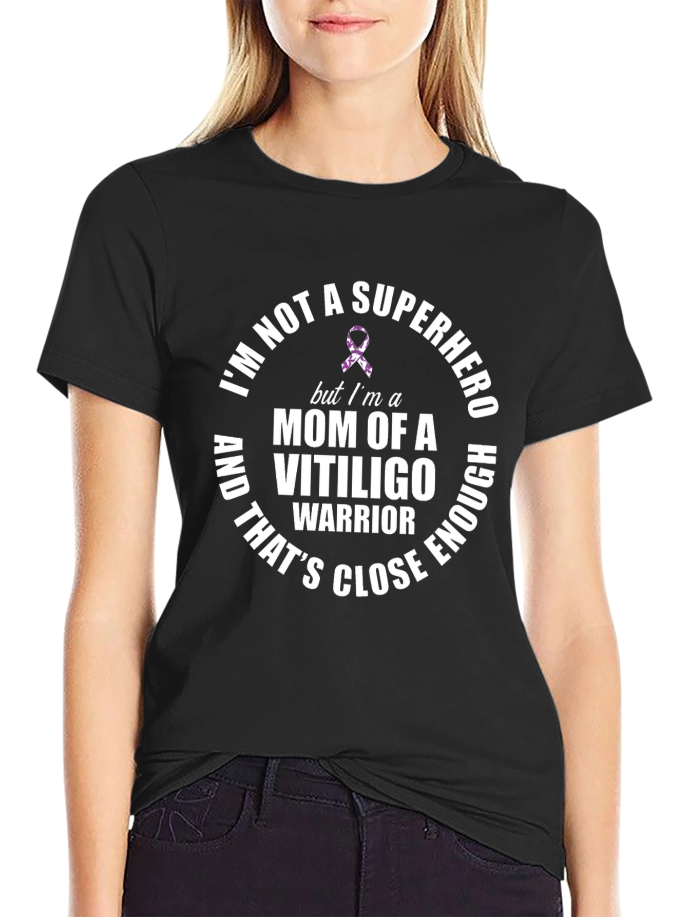 Mom of a Vitiligo Warrior Graphic T-Shirt
