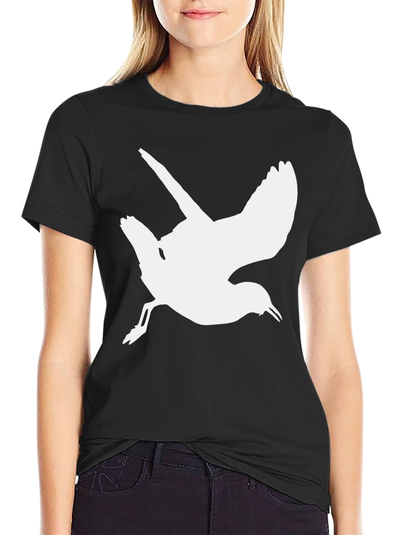 Bird Silhouette Black T-Shirt