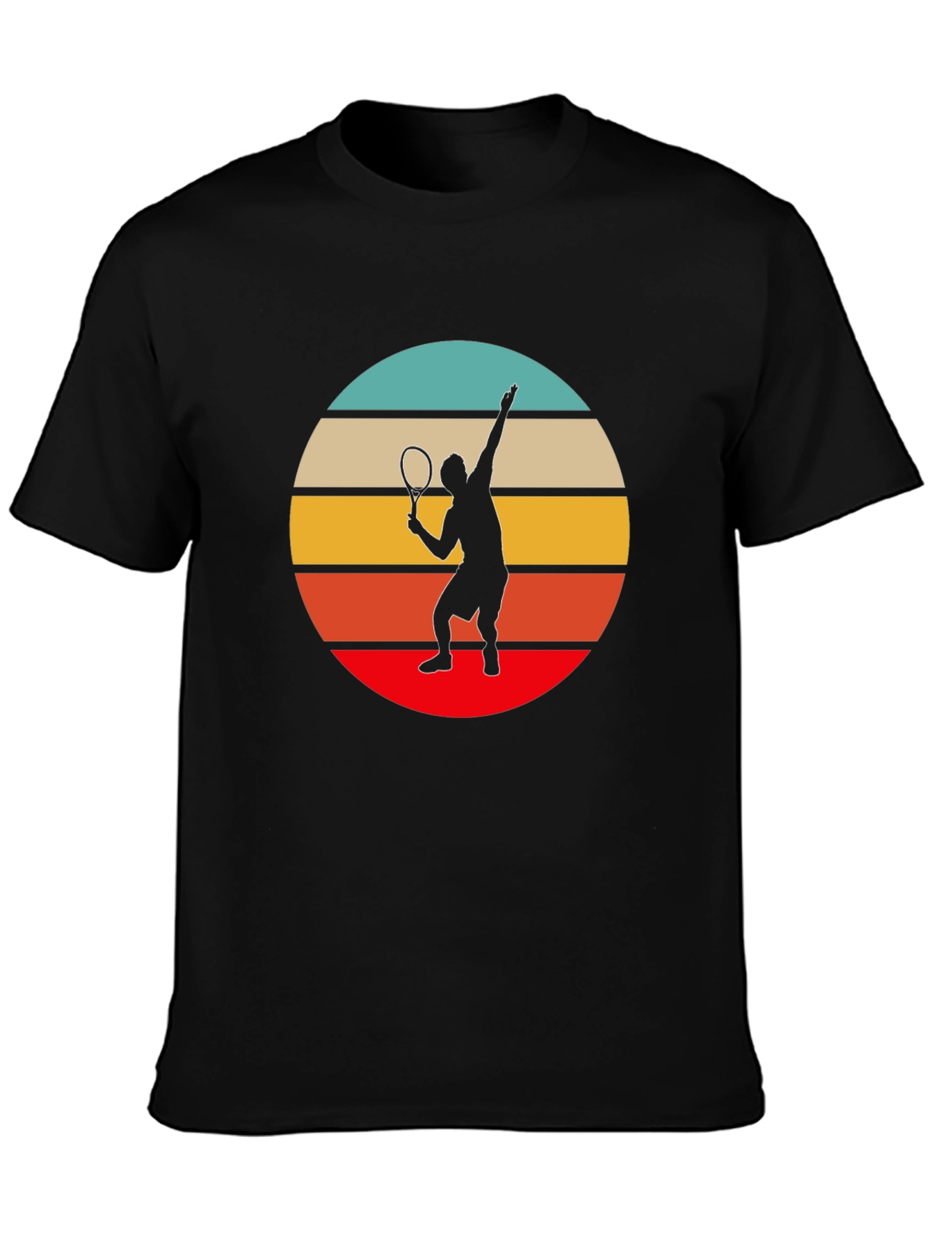 Retro Tennis Player Graphic T-Shirt