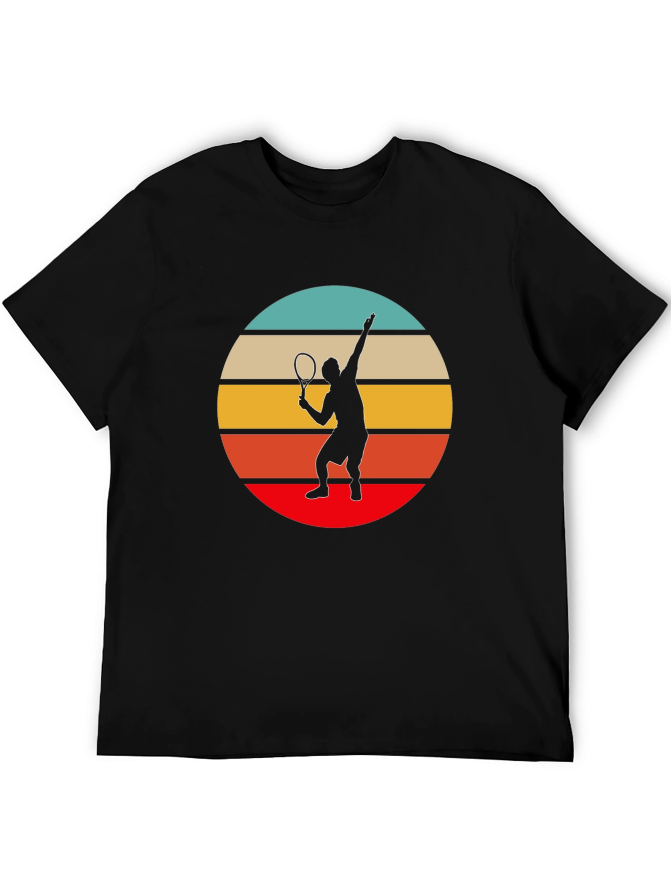Retro Tennis Player Graphic T-Shirt