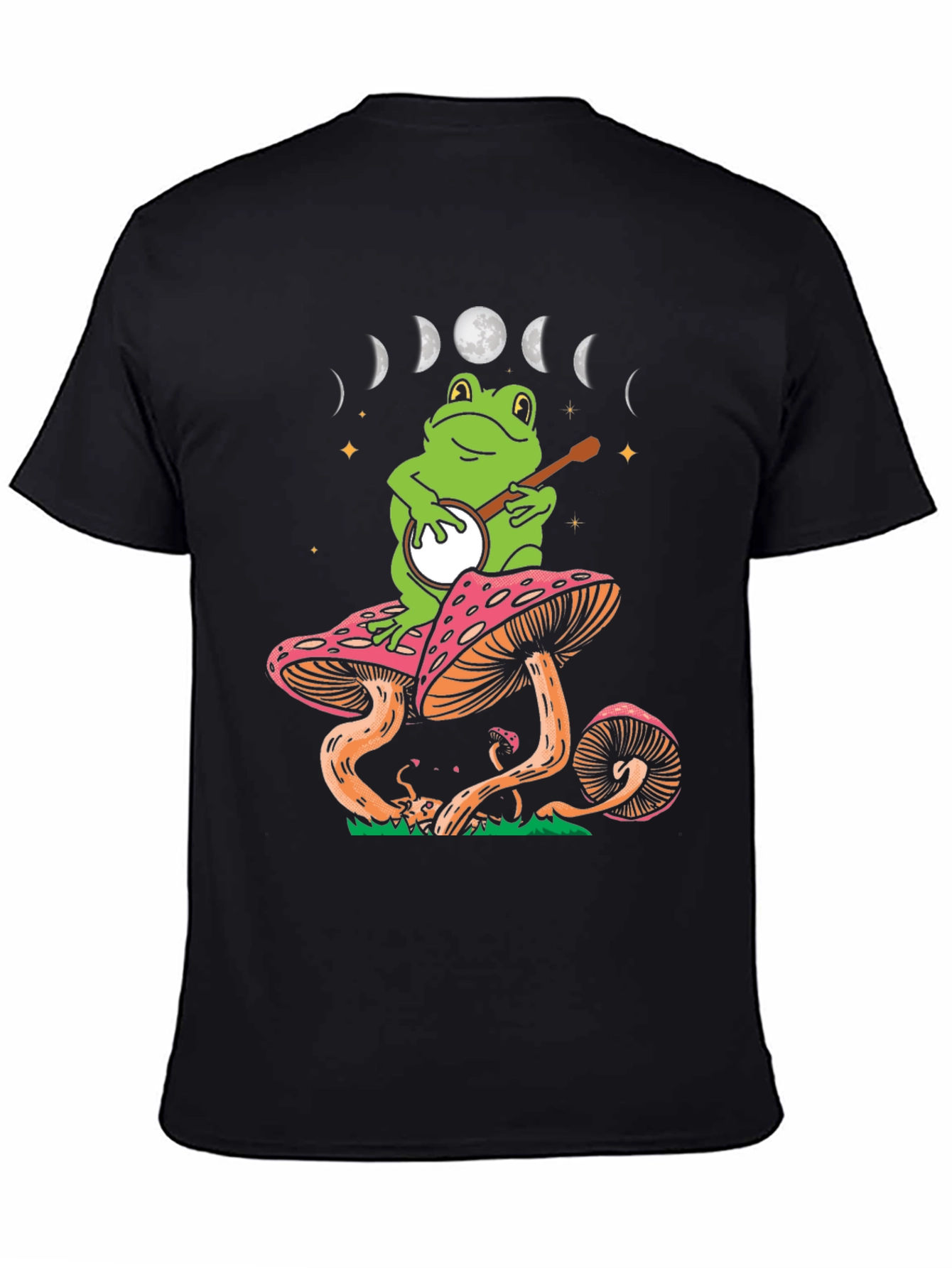 Frog Banjo Moon Phase Graphic Tee
