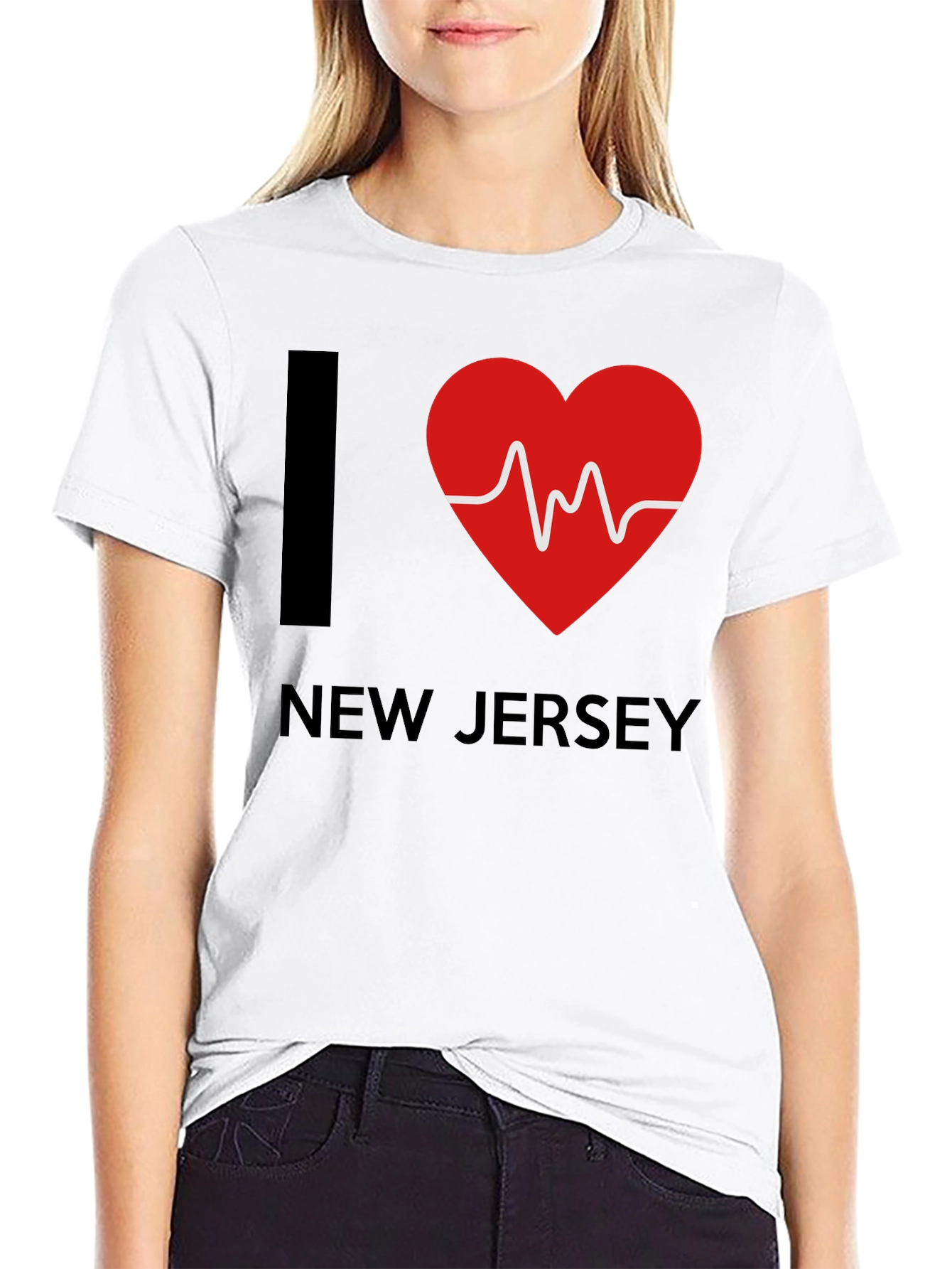 I Heart New Jersey Graphic T-Shirt - Black