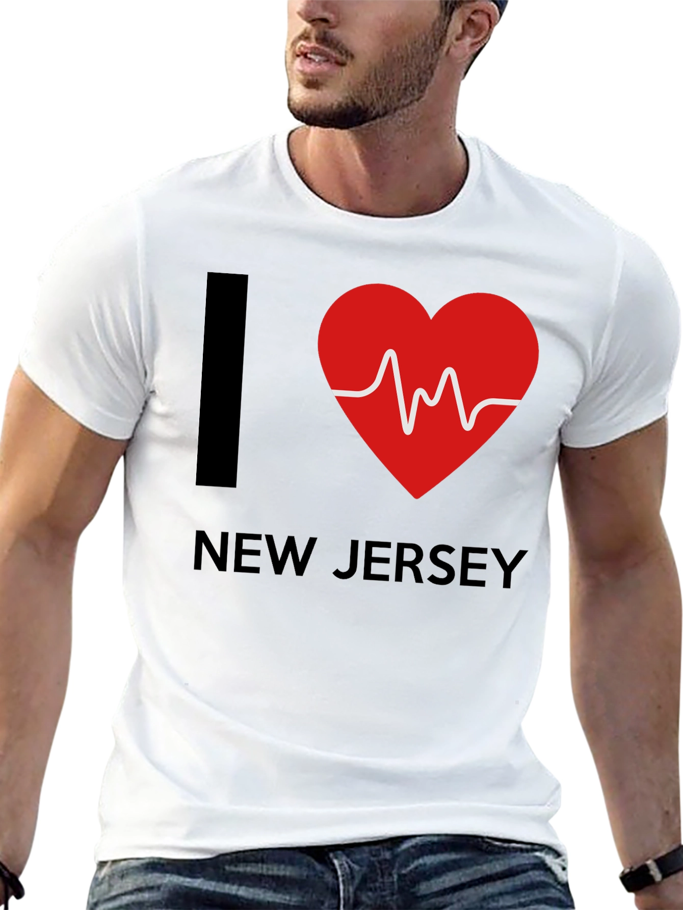 I Heart New Jersey Graphic T-Shirt - Black