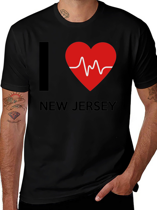 I Heart New Jersey Graphic T-Shirt - Black