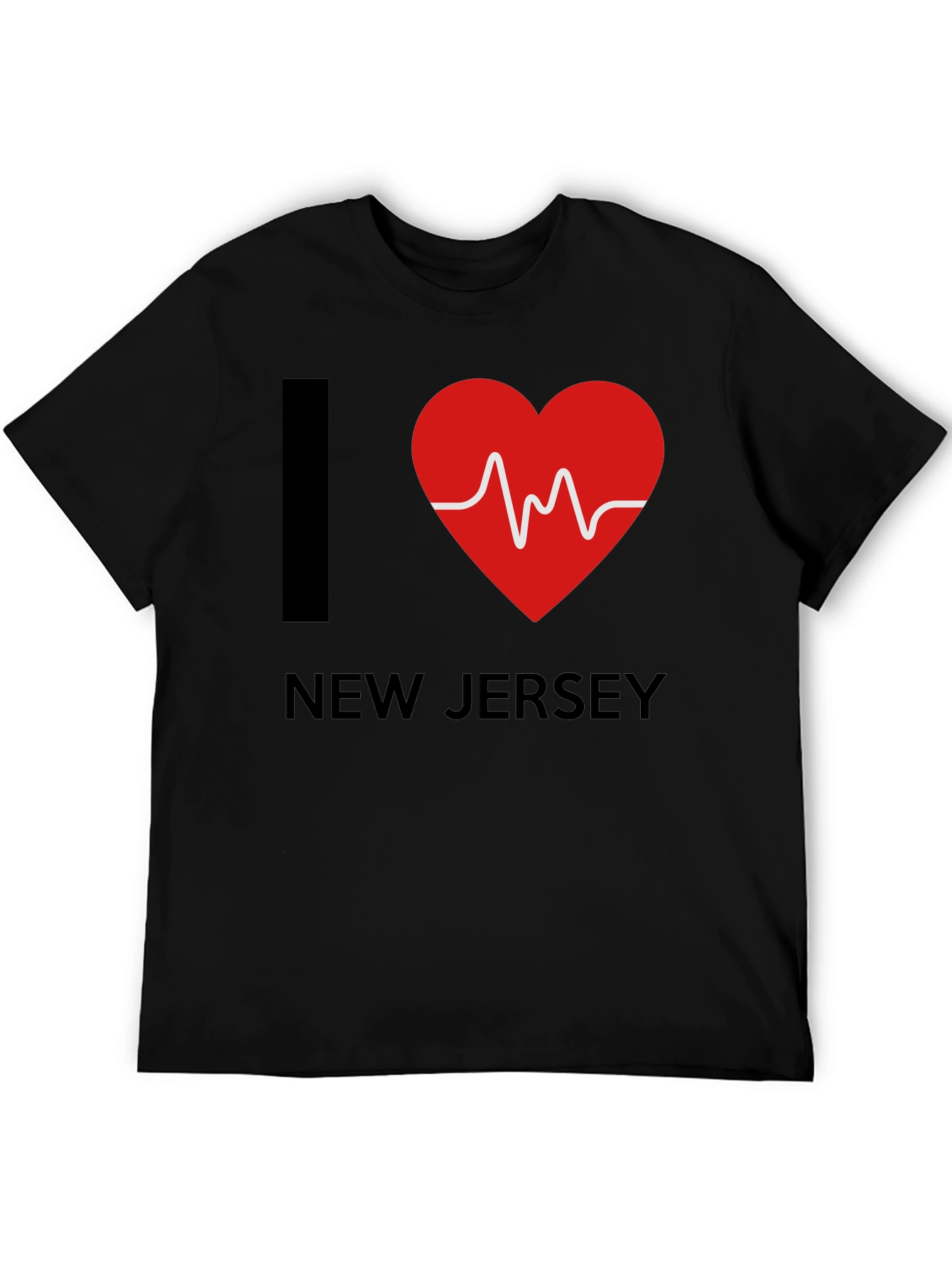 I Heart New Jersey Graphic T-Shirt - Black