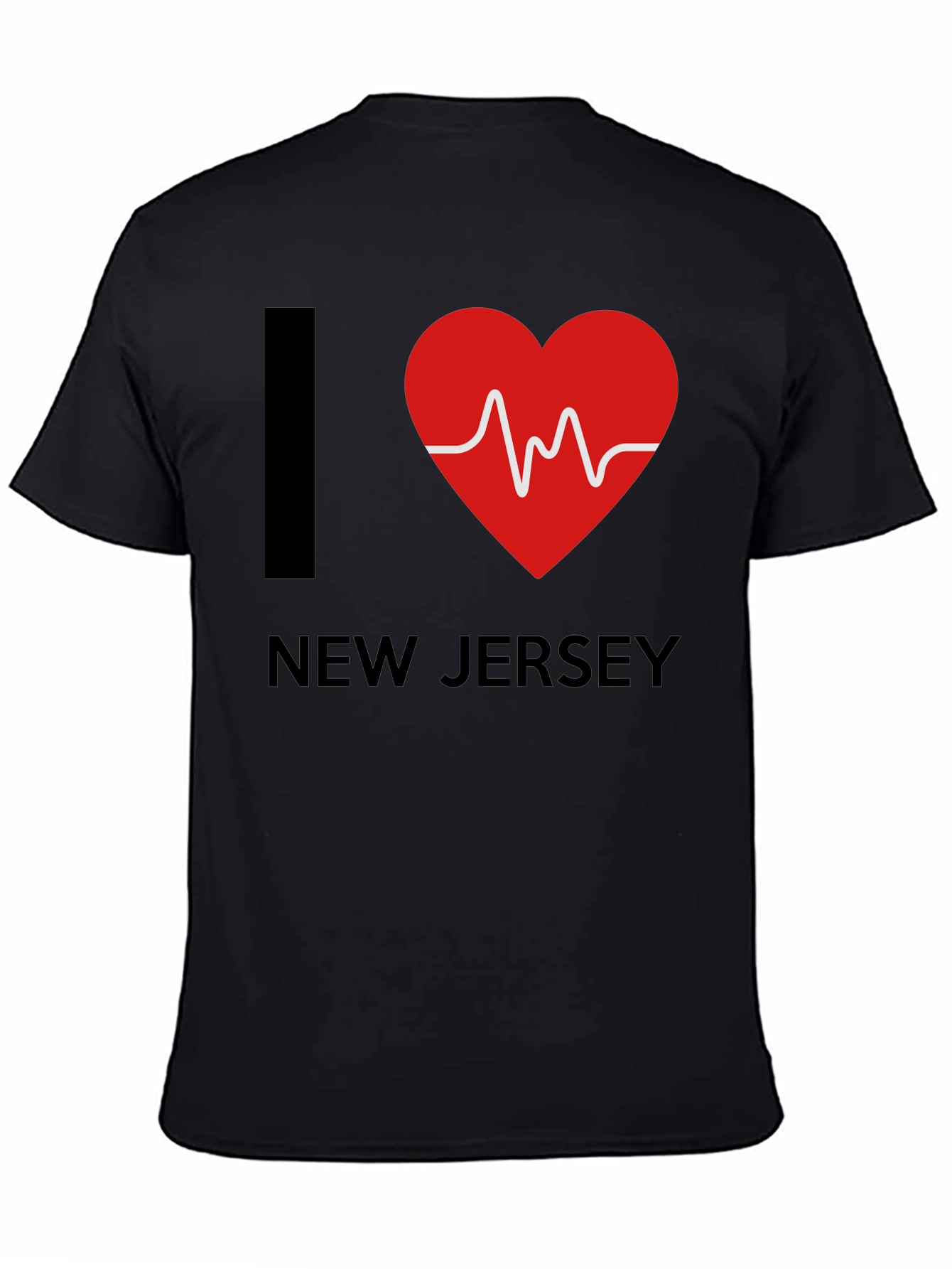 I Heart New Jersey Graphic T-Shirt - Black
