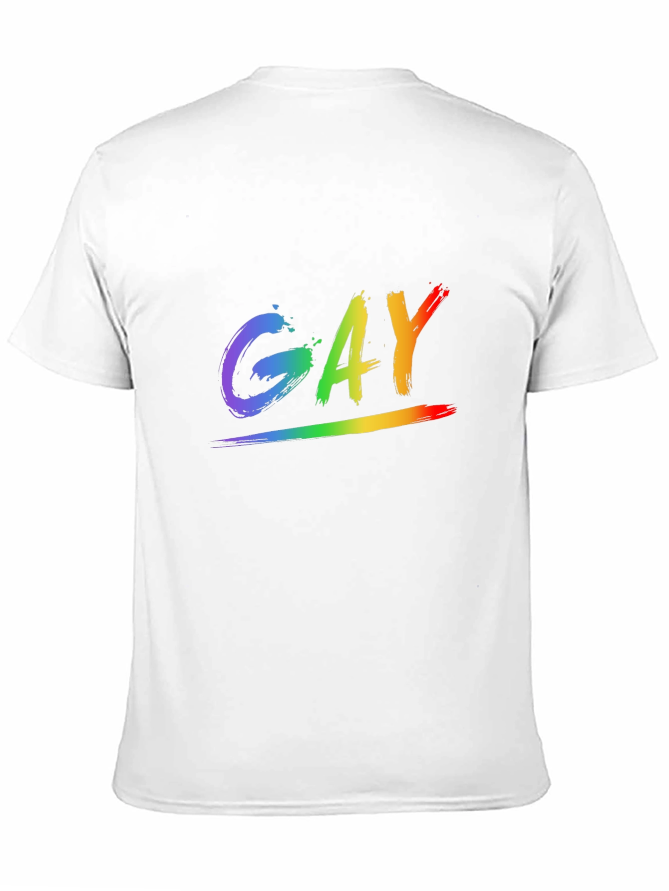 Rainbow GAY Pride Graphic Tee - Black Cotton Blend