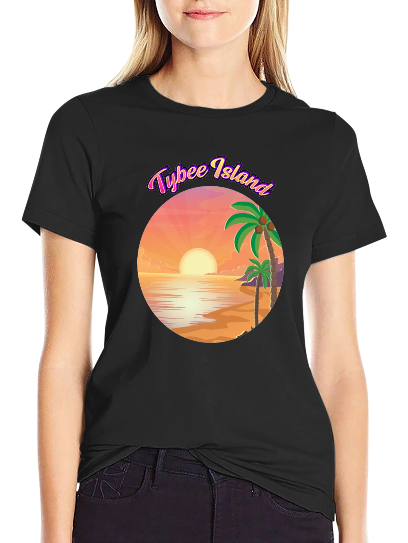 Tybee Island Graphic T-Shirt - Black