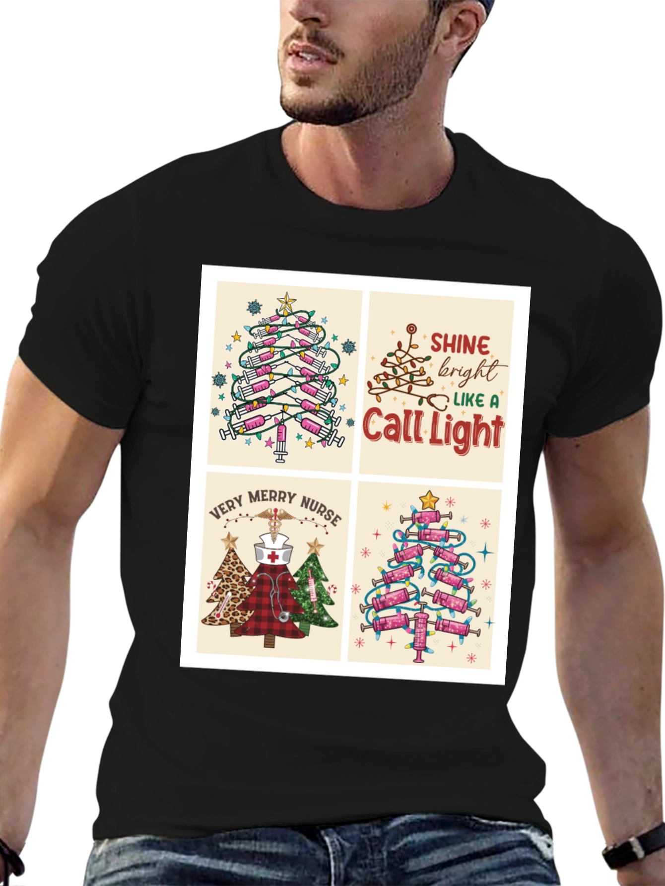 Festive Nurse Christmas T-Shirt