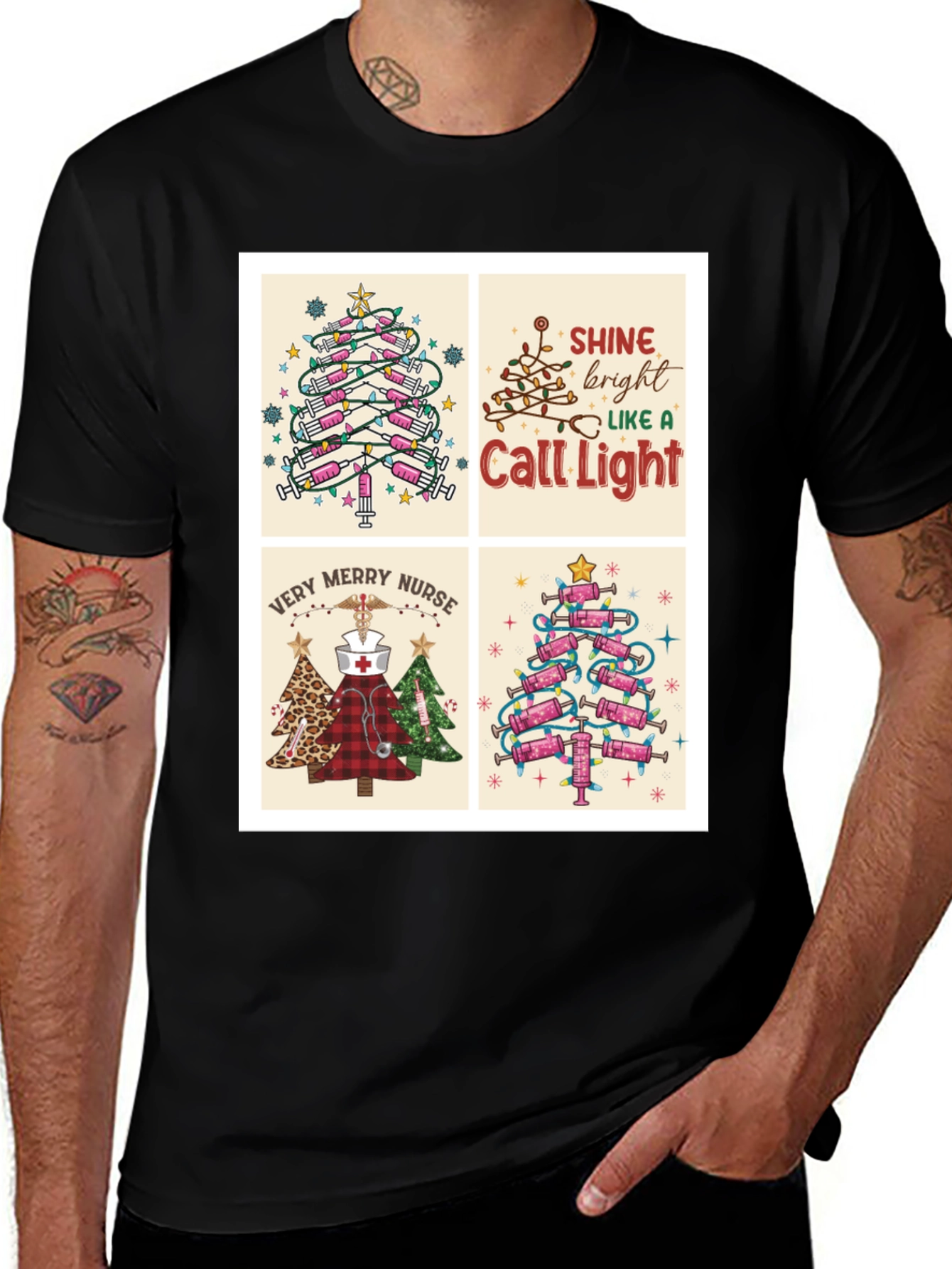 Festive Nurse Christmas T-Shirt