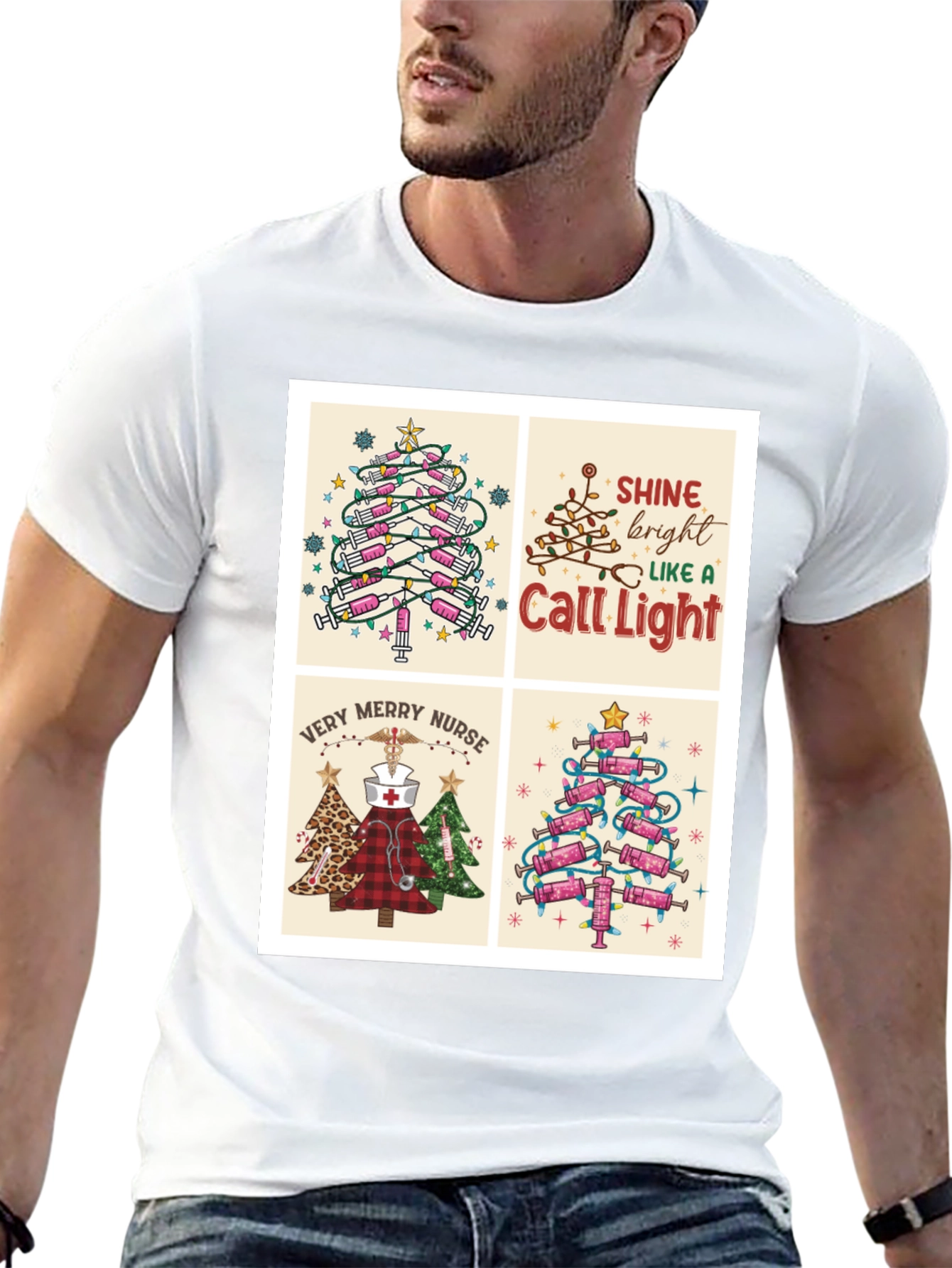 Festive Nurse Christmas T-Shirt