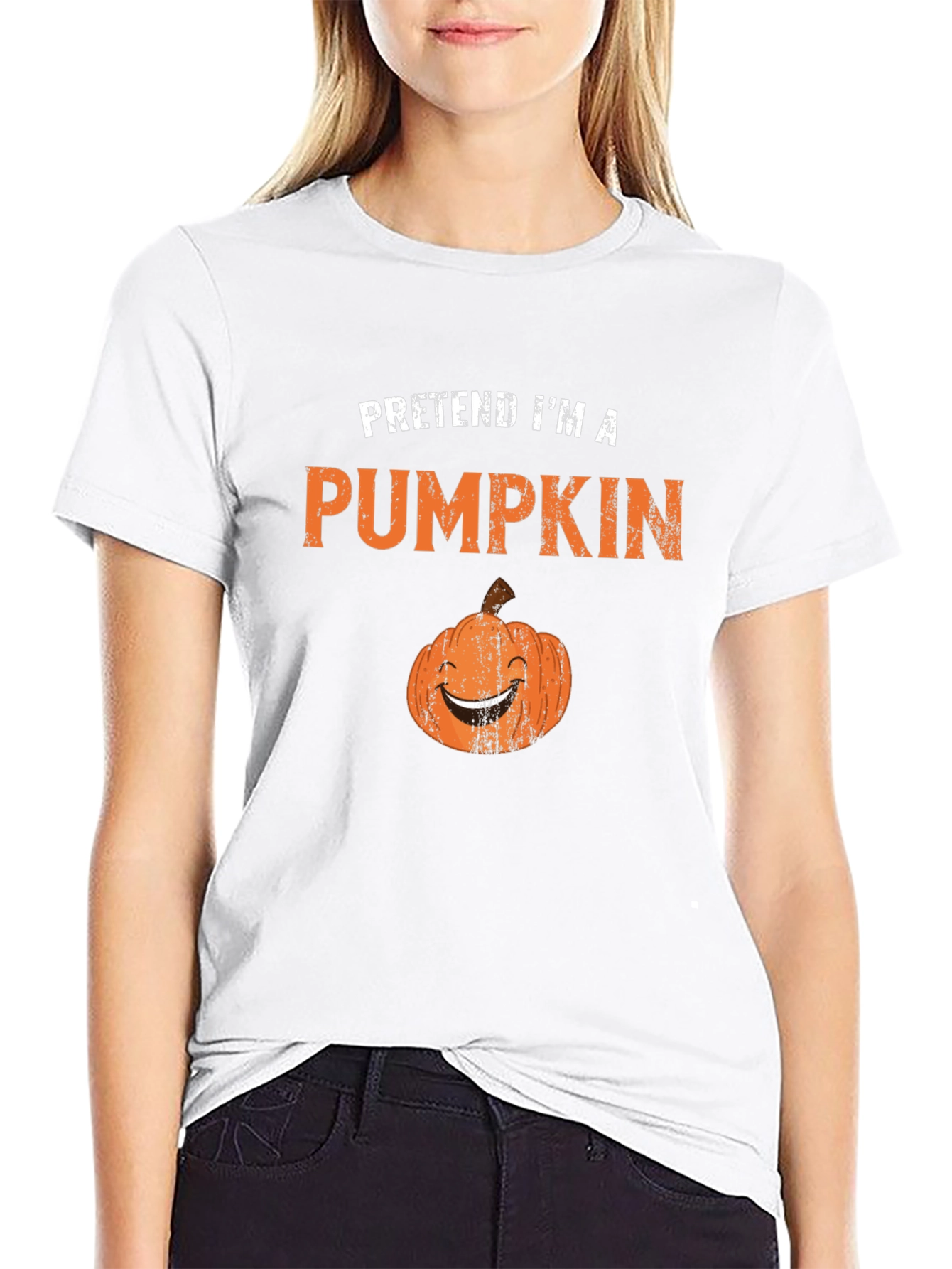 Pretend Im A Pumpkin Halloween T-Shirt