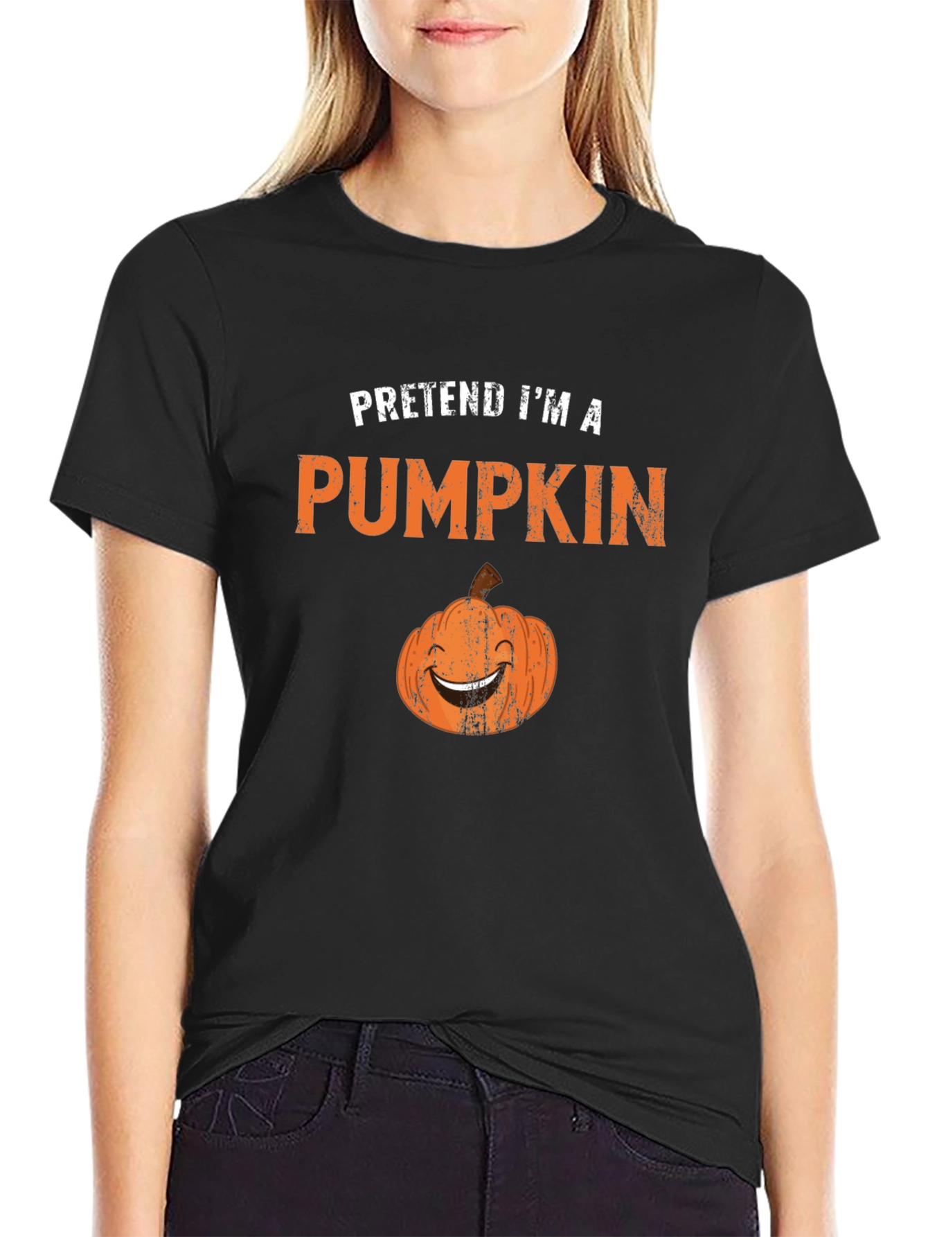 Pretend Im A Pumpkin Halloween T-Shirt