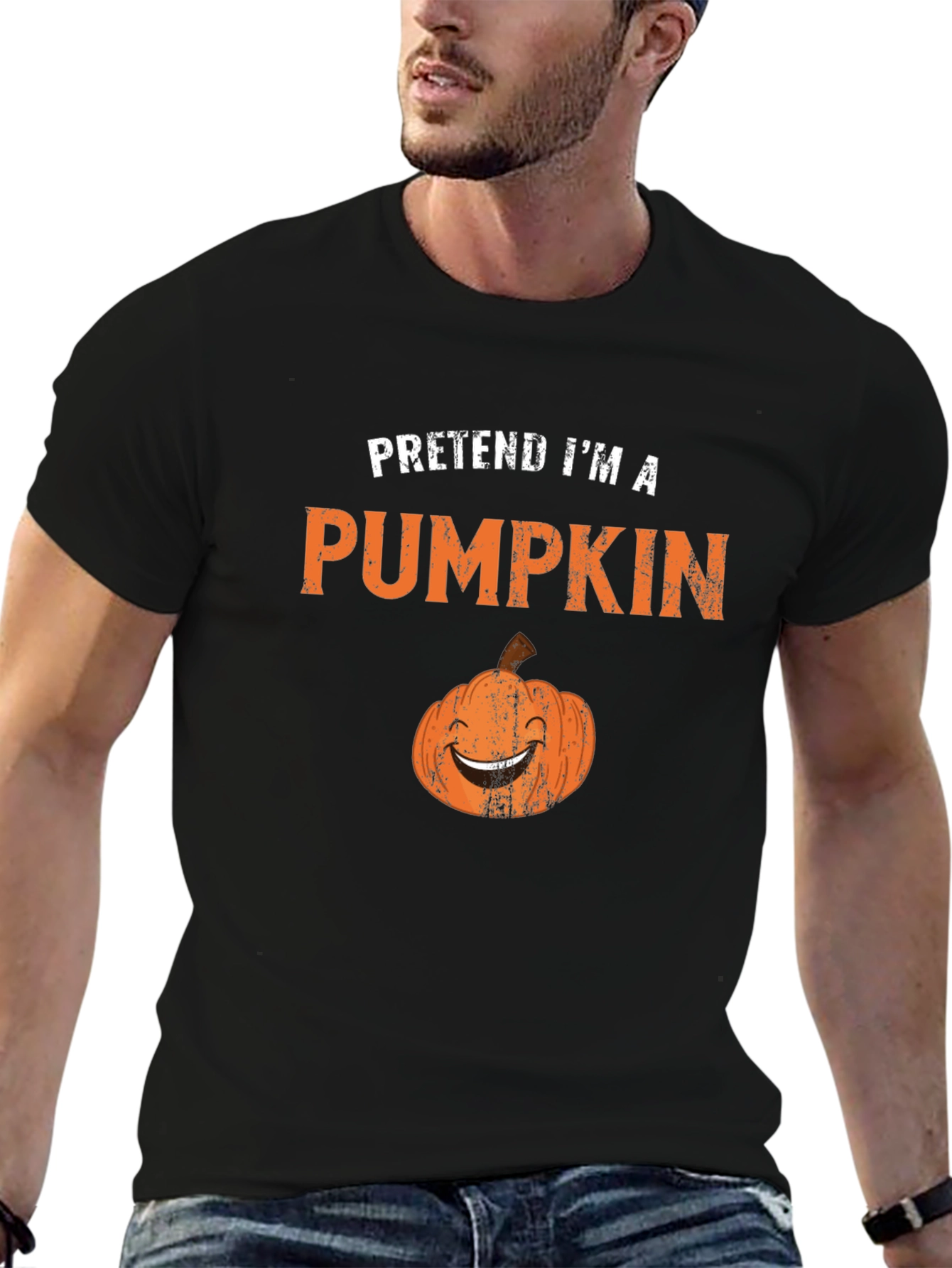 Pretend Im A Pumpkin Halloween T-Shirt