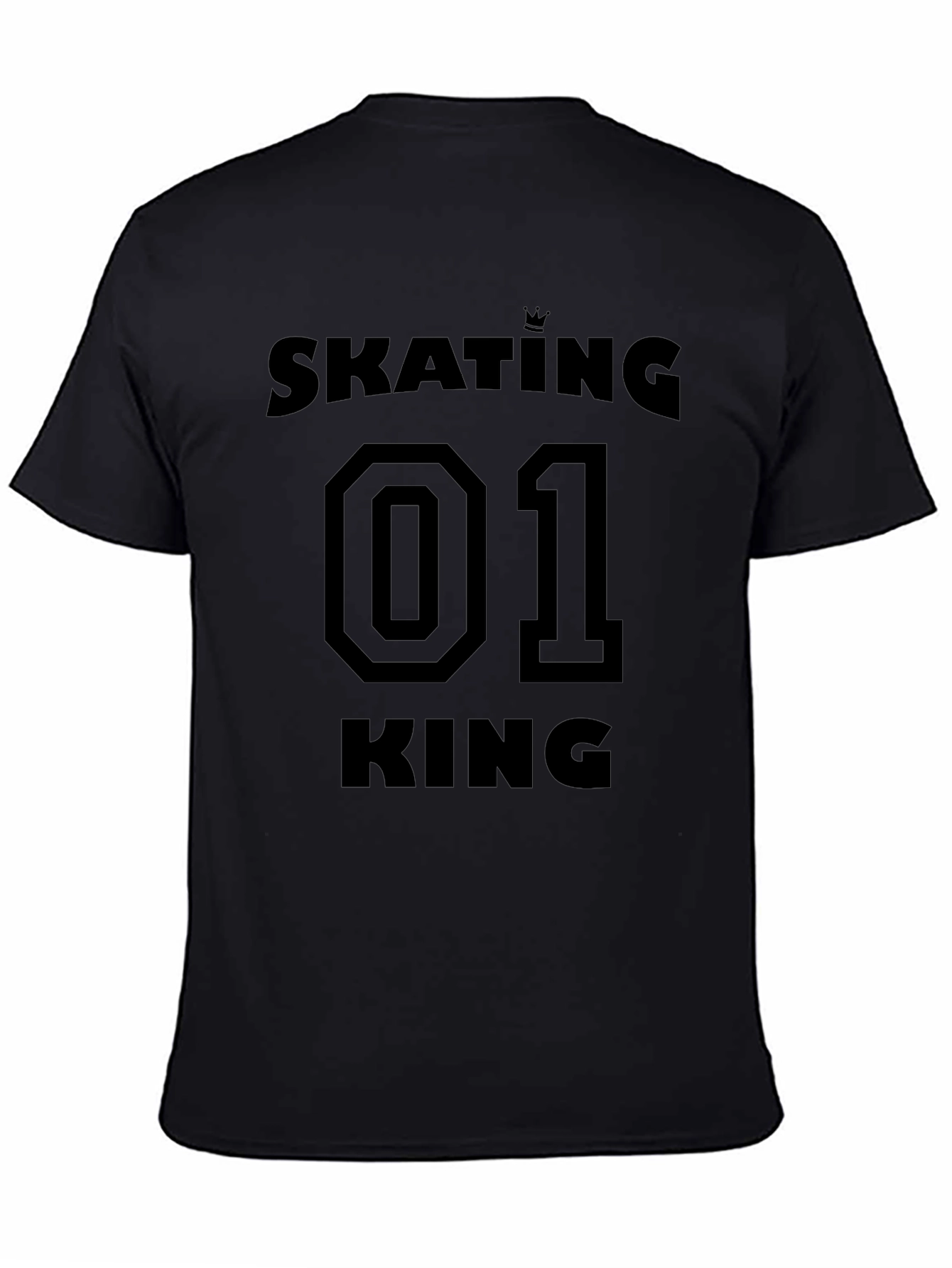 Skating 01 King T-Shirt - Stylish Black Graphic Tee