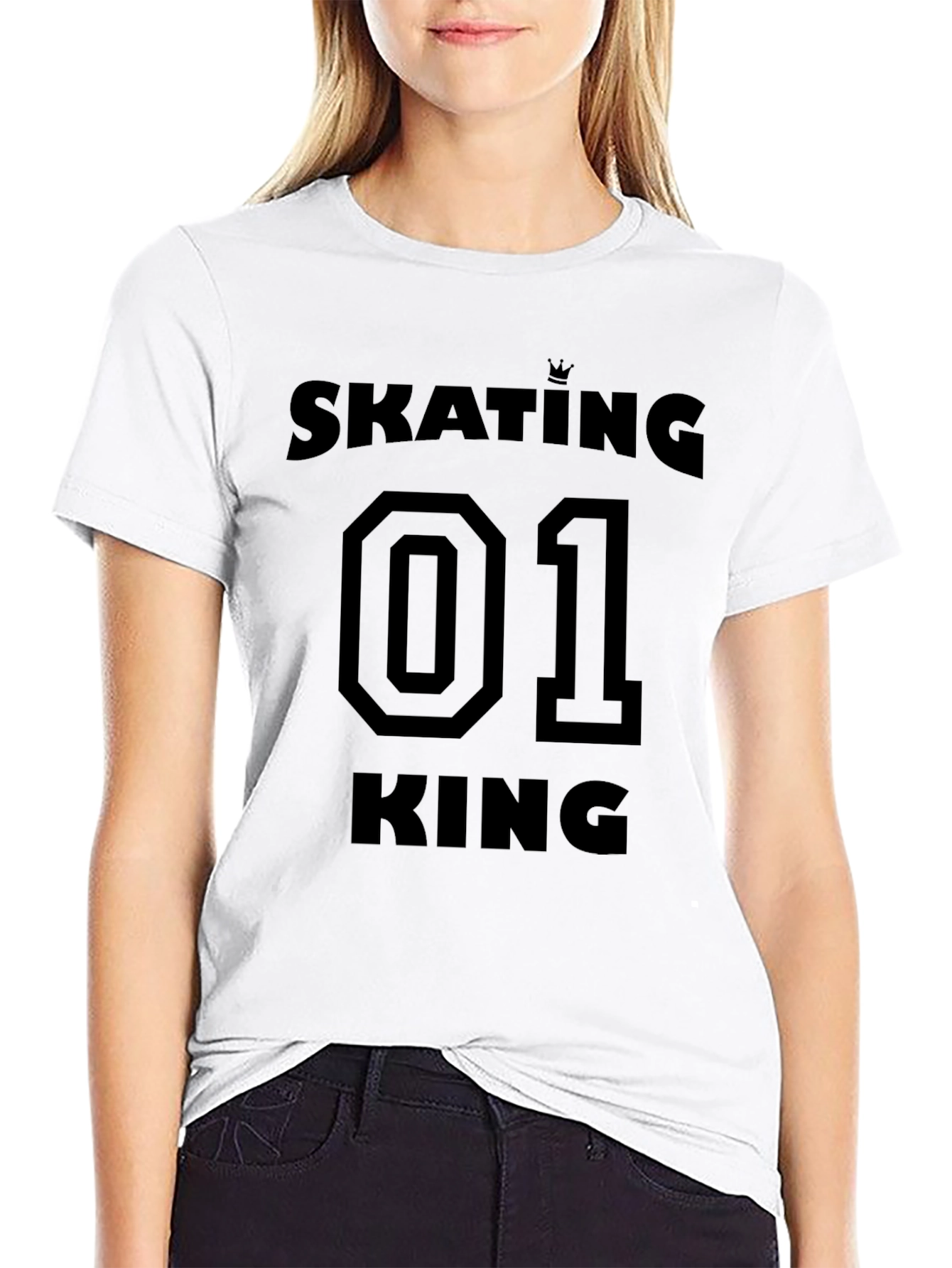 Skating 01 King T-Shirt - Stylish Black Graphic Tee